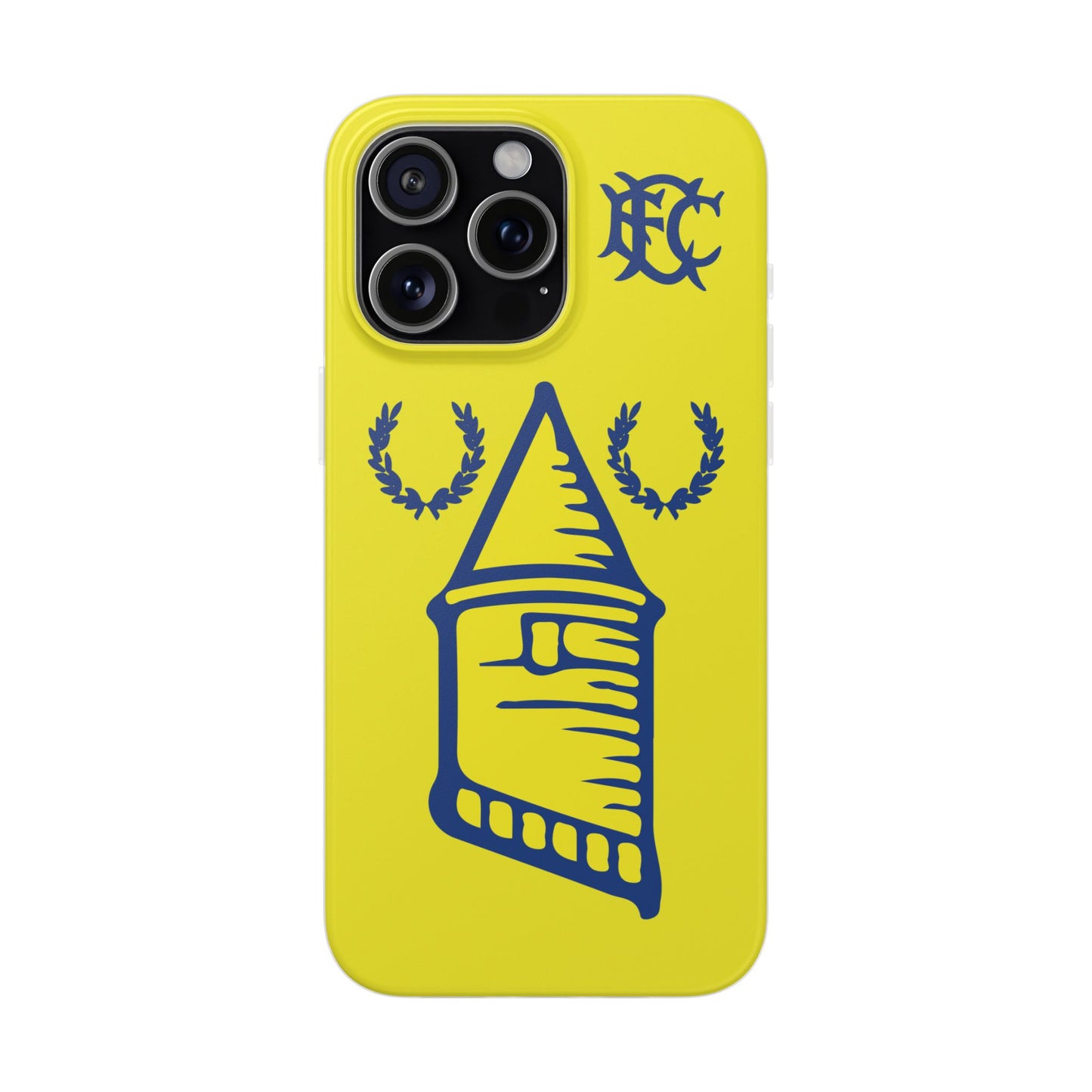 Everton Tower & Monogram Yellow iPhone Flexi Case - iPhone 16, 15, 14, Plus/Pro/Pro Max