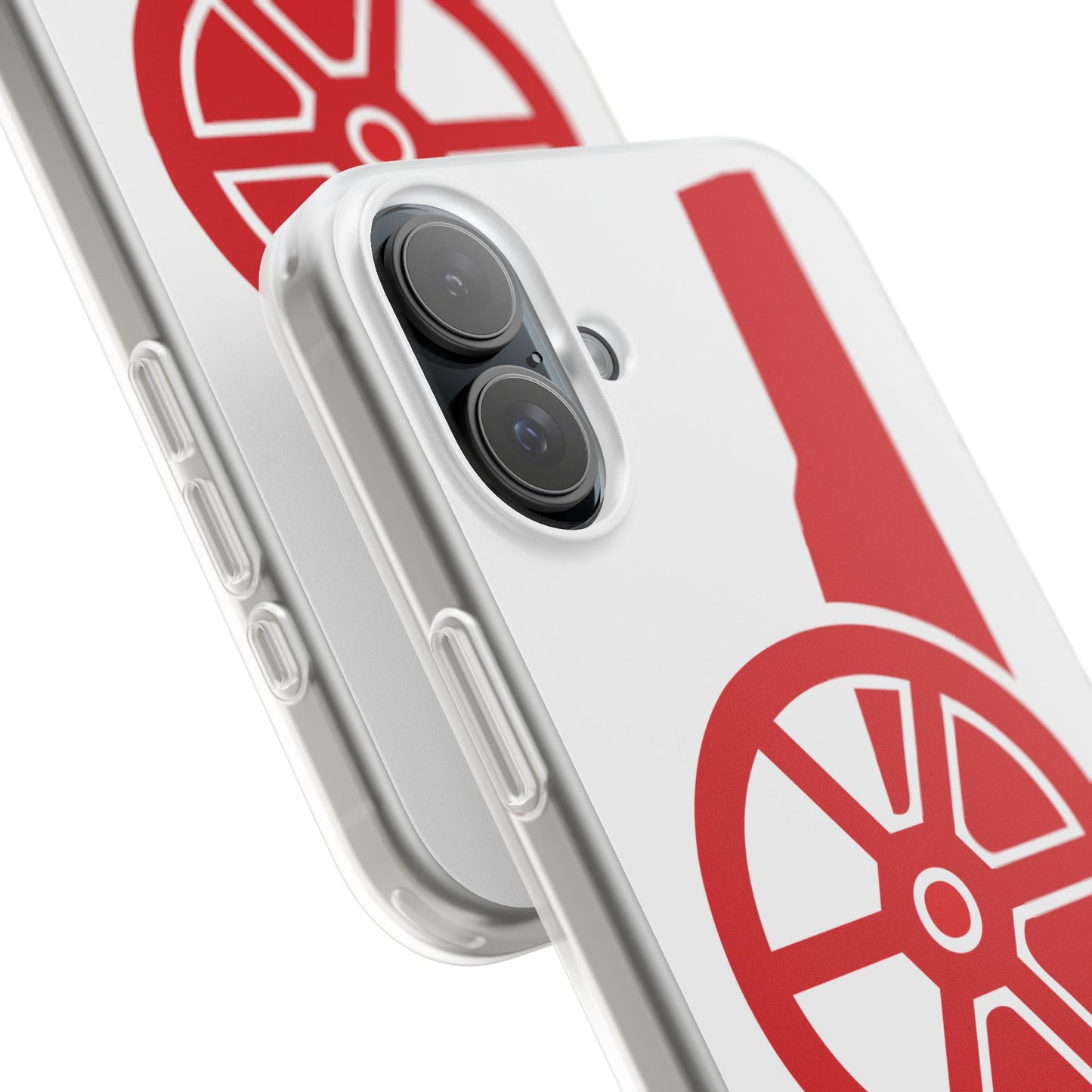 Arsenal Cannon White iPhone Flexi Case - iPhone 16, 15, 14, Plus/Pro/Pro Max