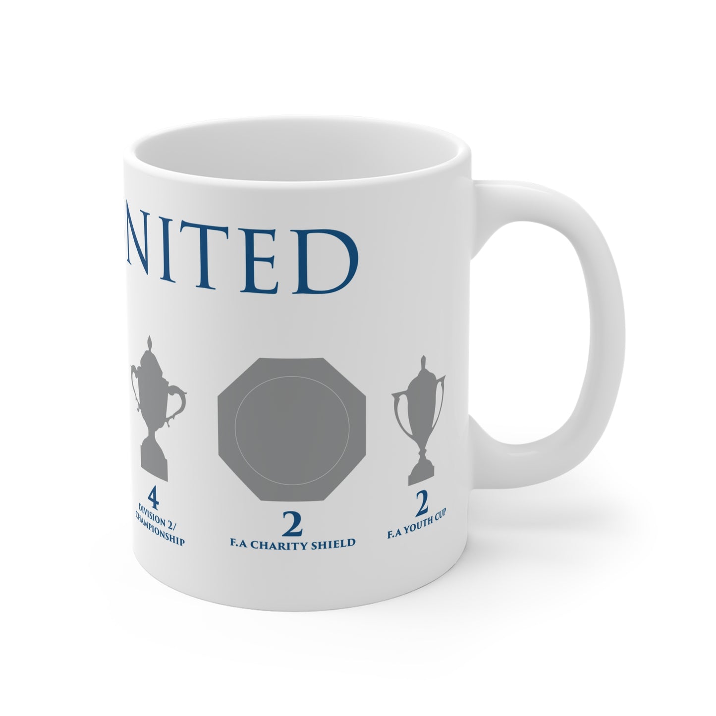 Leeds United Trophies Mug - White