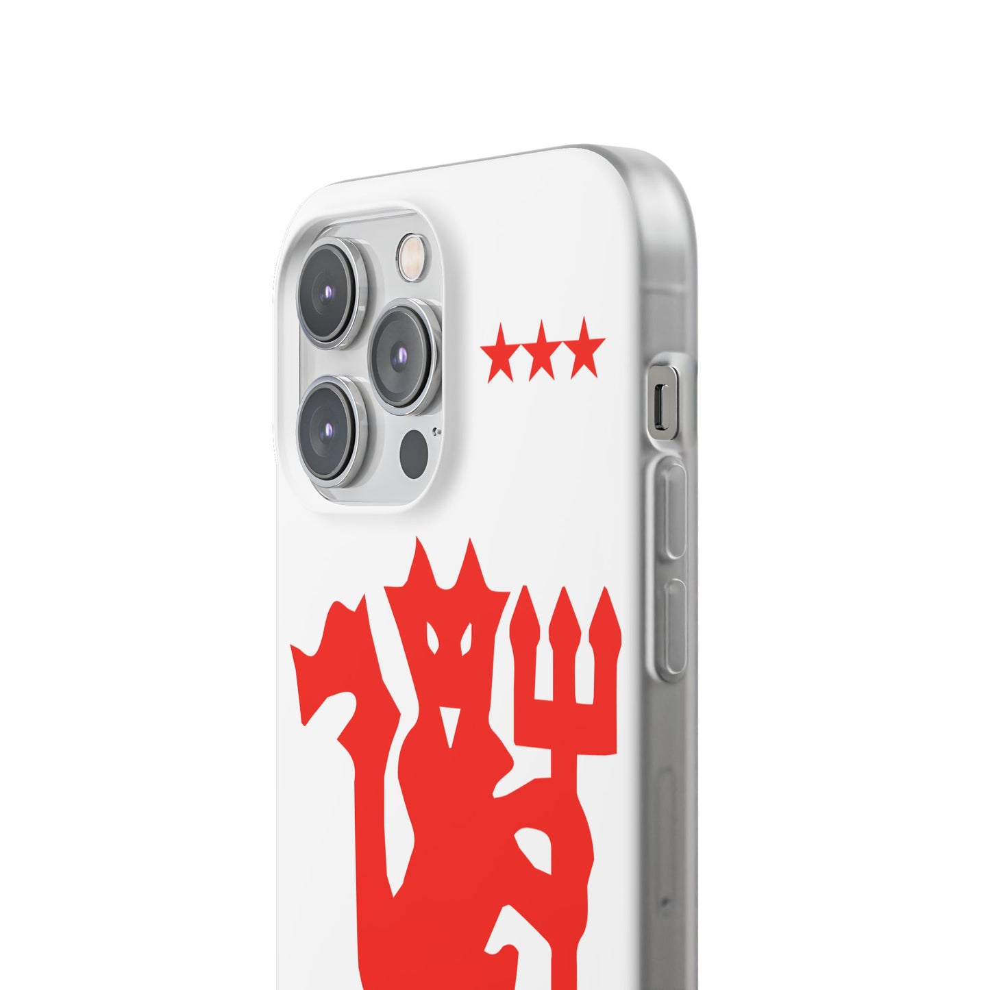 Manchester United iPhone Flexi Case - iPhone 16, 15, 14, Plus/Pro/Pro Max - White