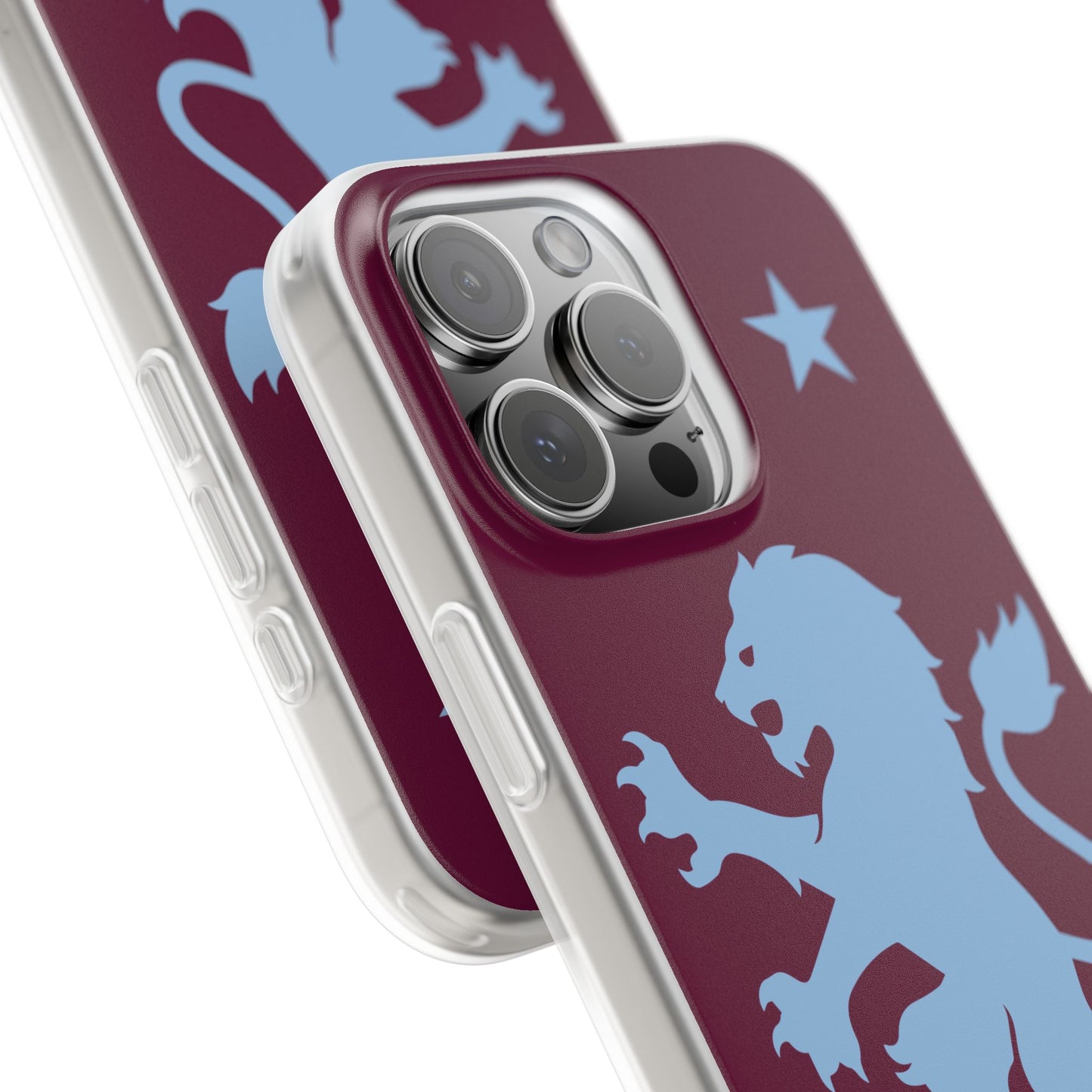 Aston Villa iPhone Flexi Case - iPhone 16, 15, 14, Plus/Pro/Pro Max - Claret