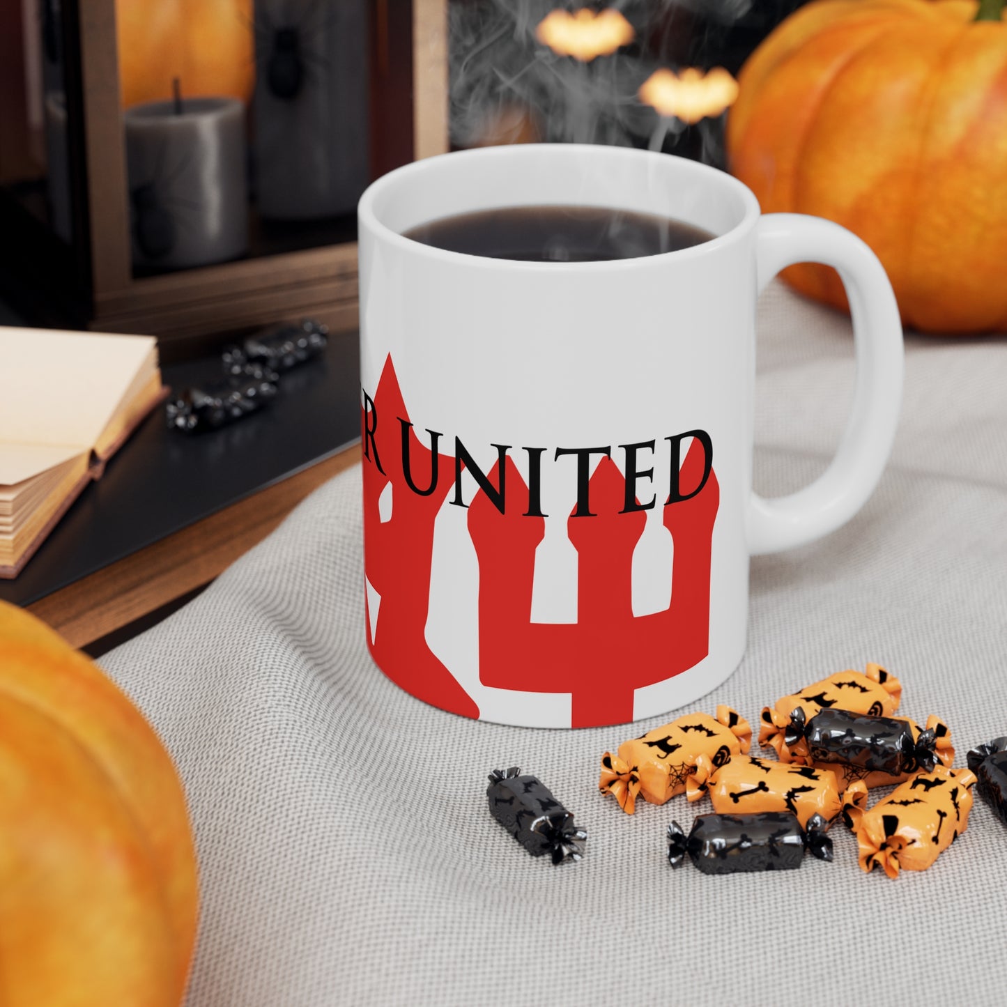 Manchester United Devil Mug - White