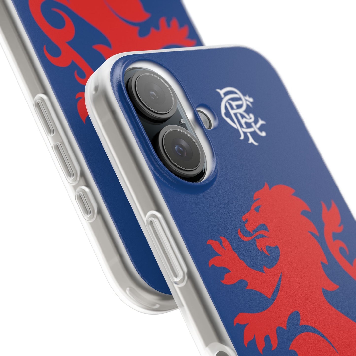 Rangers Lion & Monogram Blue iPhone Flexi Case - iPhone 16, 15, 14, Plus/Pro/Pro Max