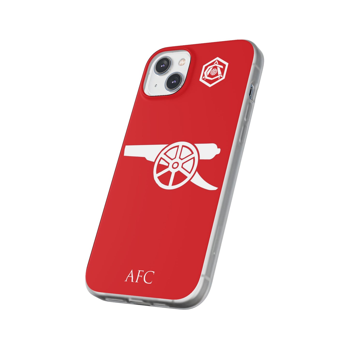 Arsenal Cannon & Monogram Red iPhone Flexi Case - iPhone 16, 15, 14, Plus/Pro/Pro Max