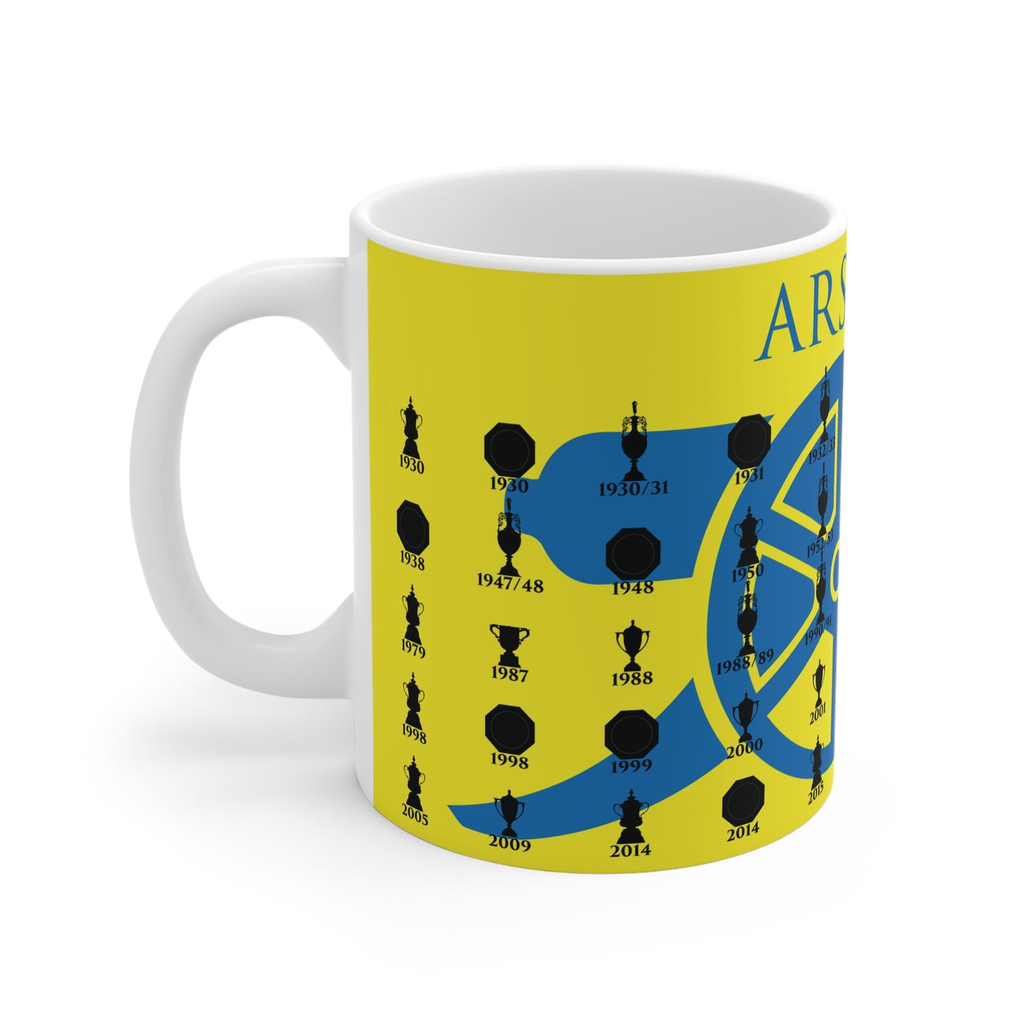 Arsenal Trophies Collection & Cannon Mug - Yellow