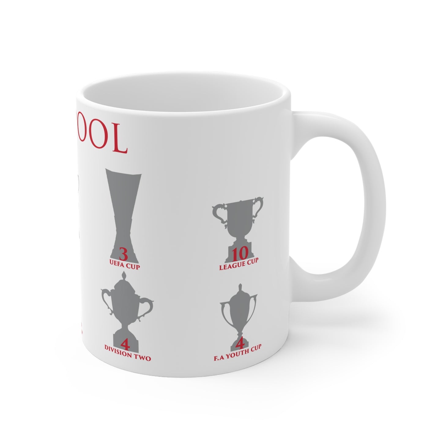 Liverpool Trophies Mug - White