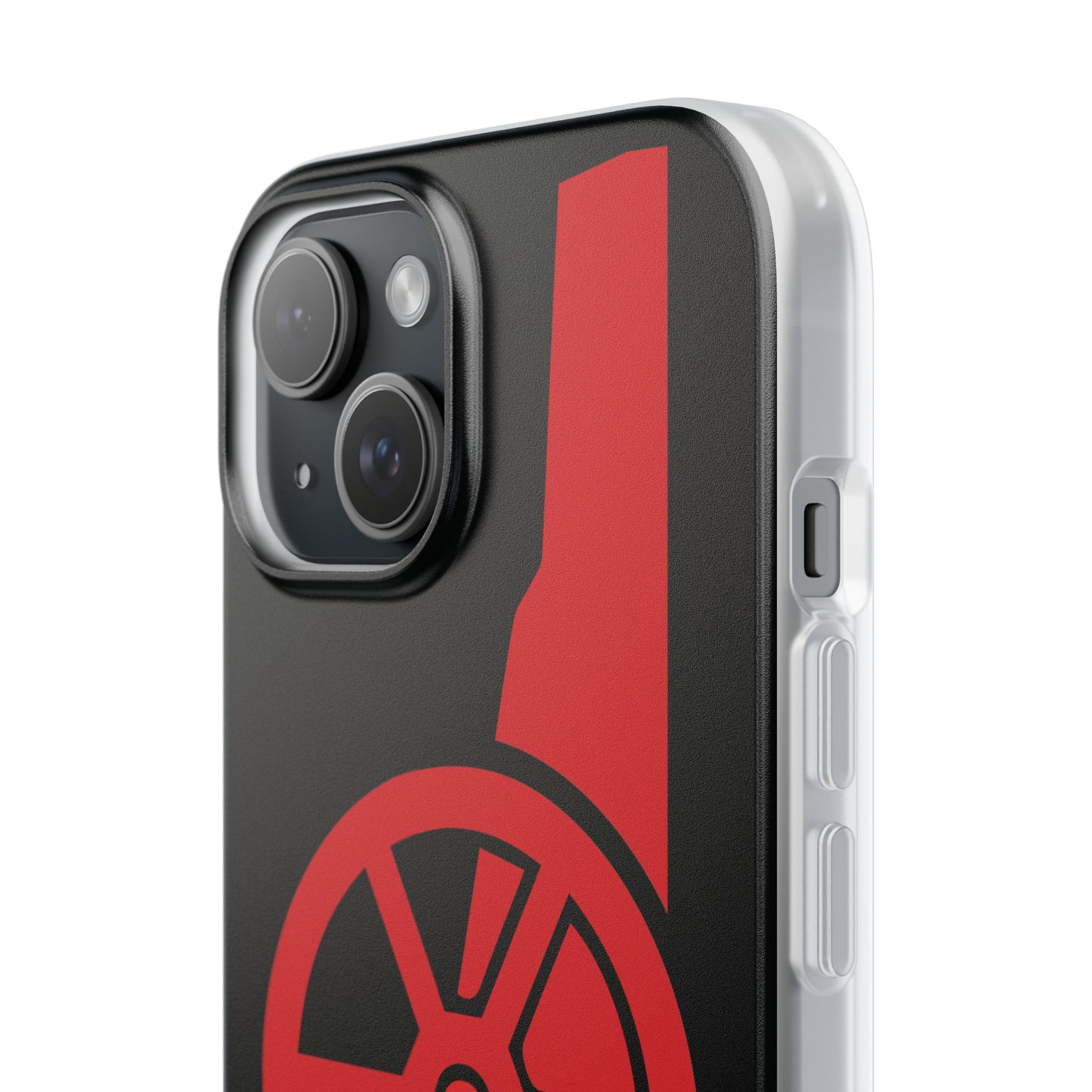 Arsenal Cannon Black iPhone Flexi Case - iPhone 16, 15, 14, Plus/Pro/Pro Max