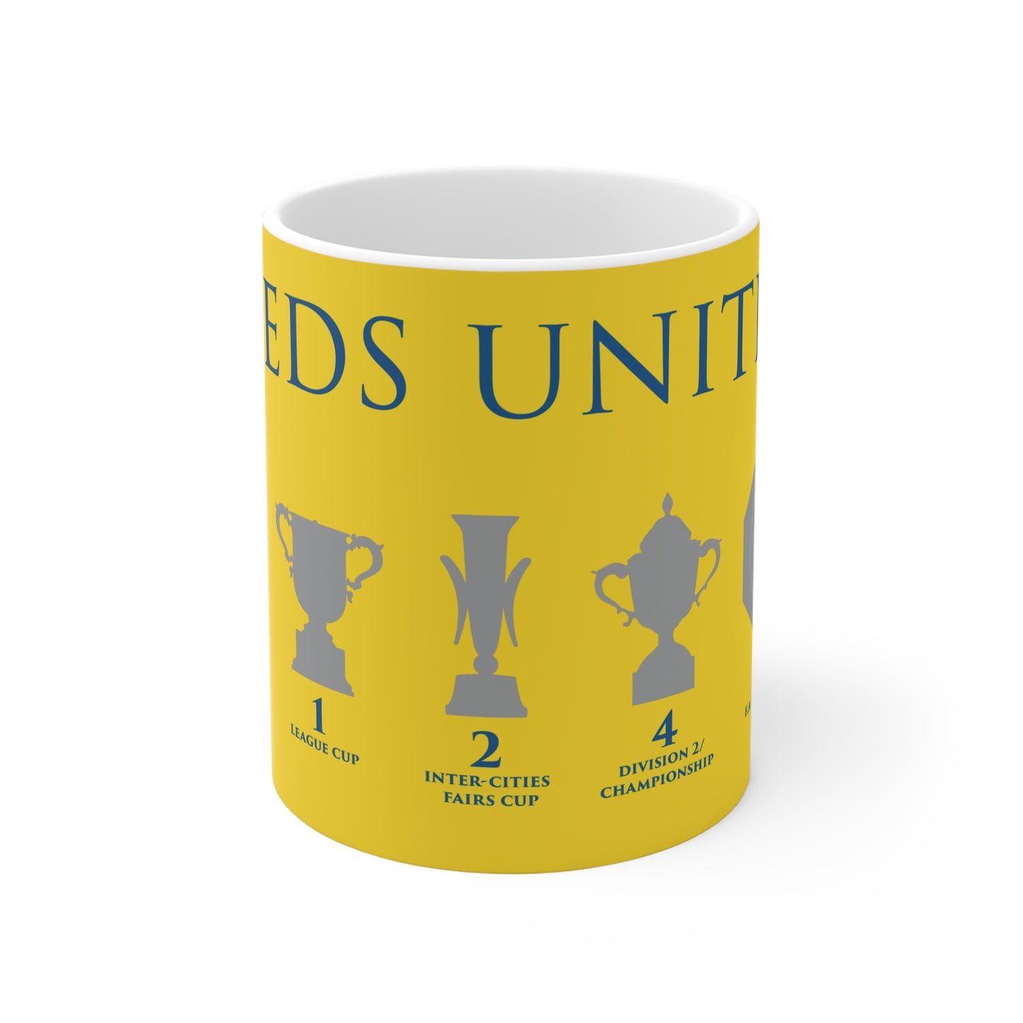 Leeds United Trophies Mug - Yellow