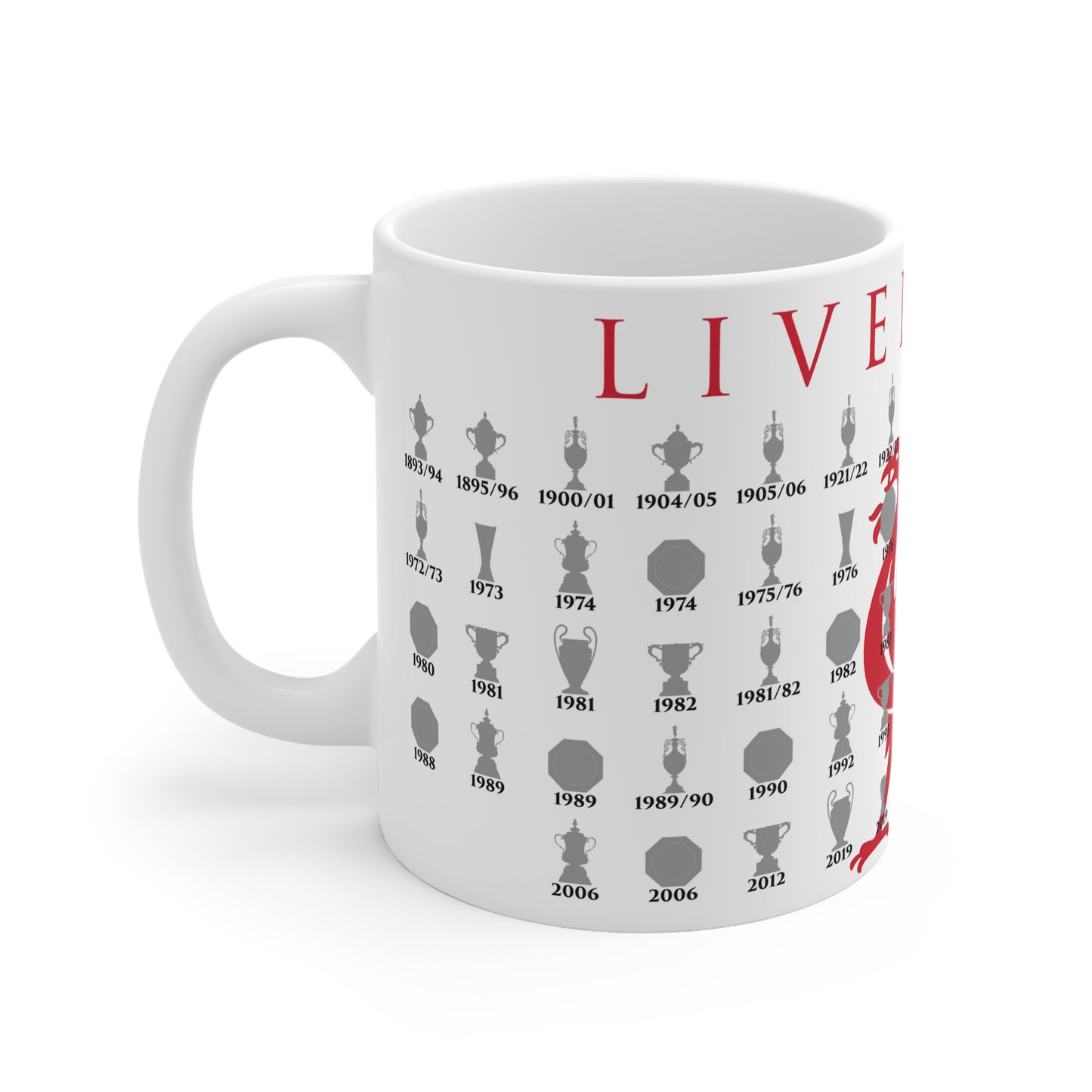 Liverpool Trophies Collection & Liver Bird Mug - White