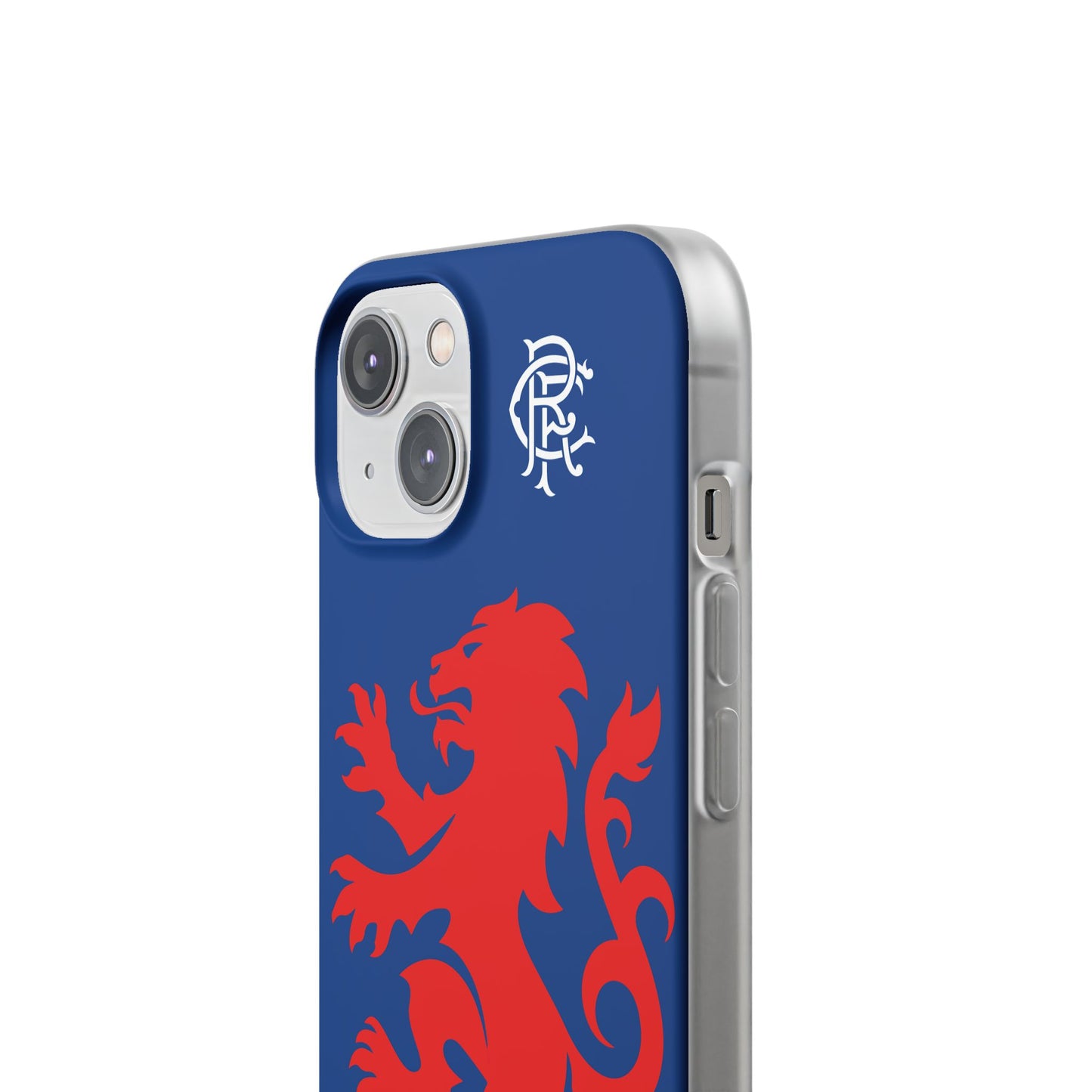 Rangers Lion & Monogram Blue iPhone Flexi Case - iPhone 16, 15, 14, Plus/Pro/Pro Max