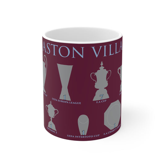 Aston Villa Trophies Mug UPDATED - Claret