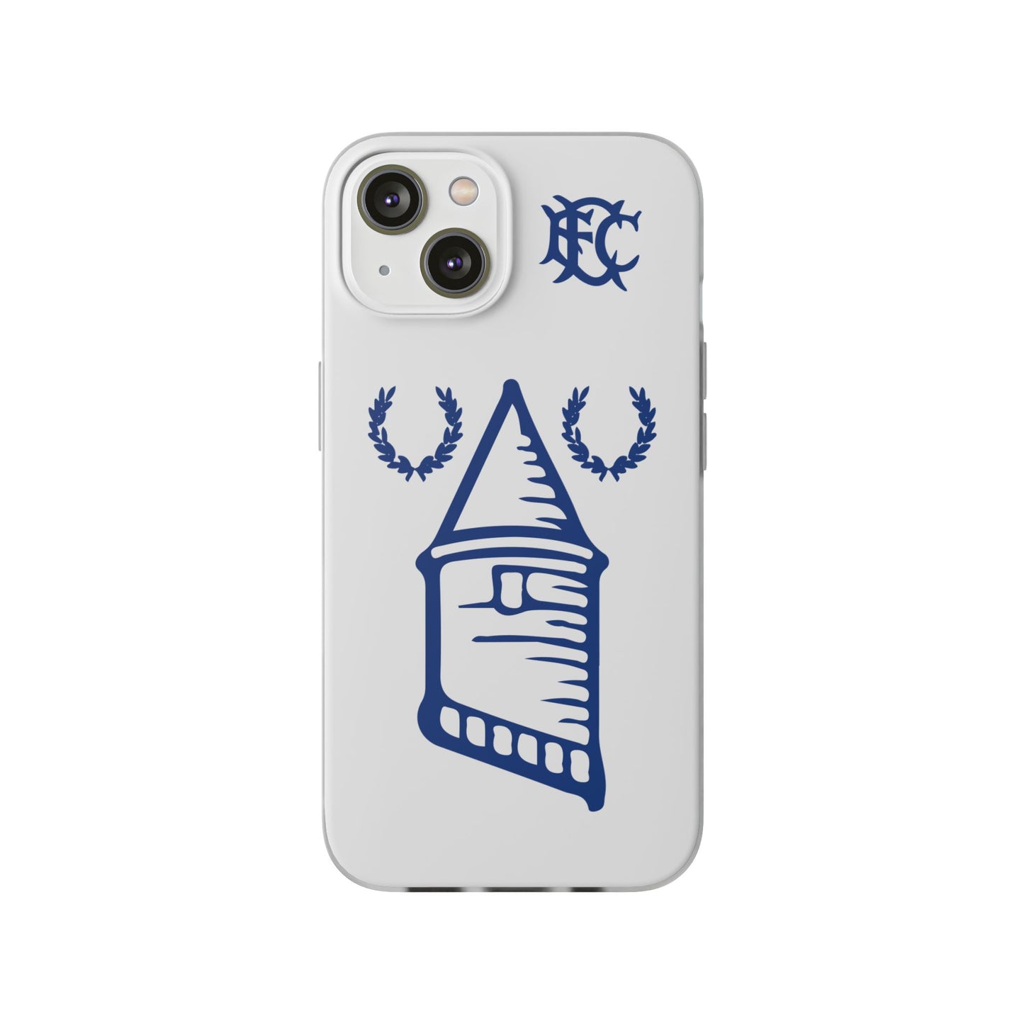 Everton Tower & Monogram White iPhone Flexi Case - iPhone 16, 15, 14 Plus/Pro/Pro Max