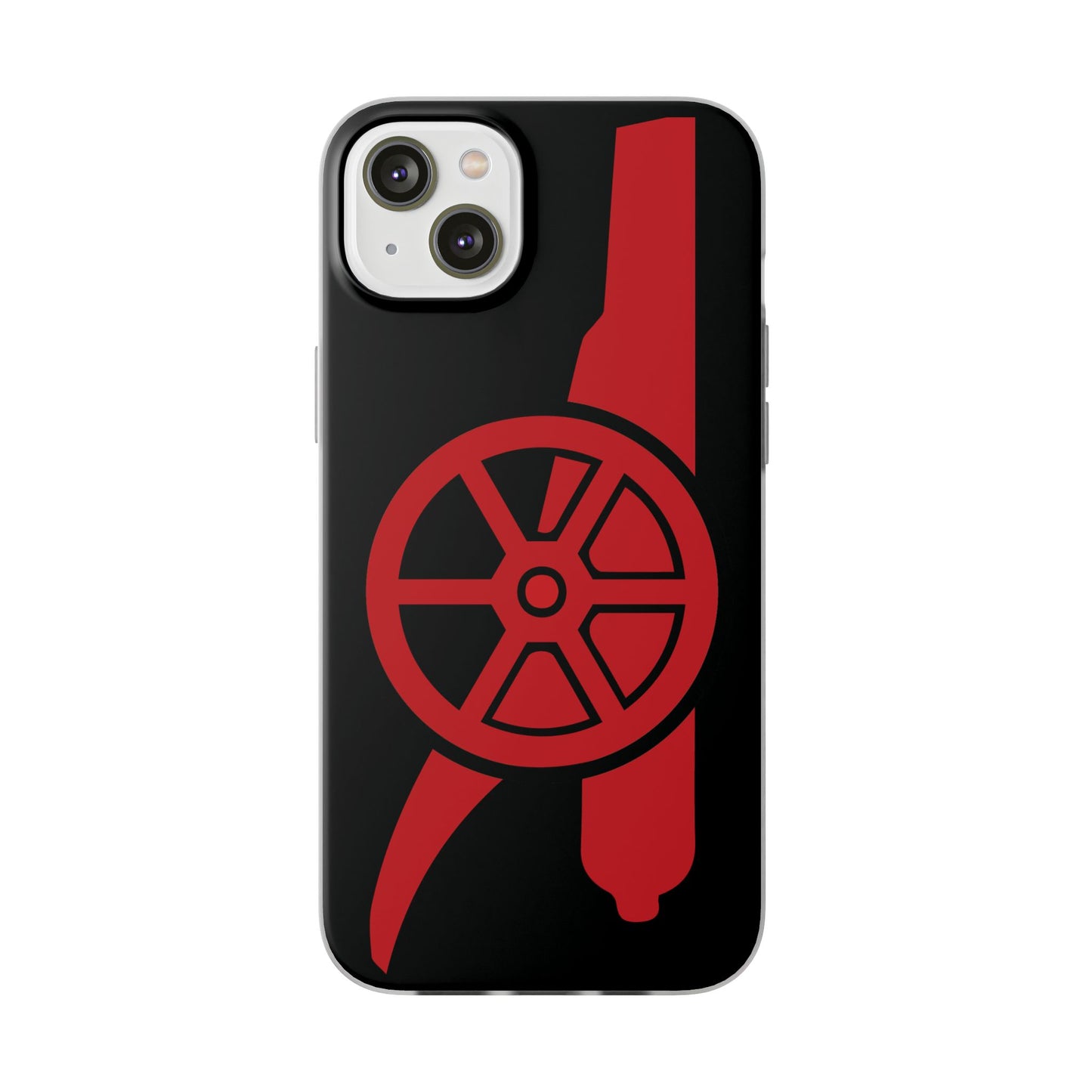 Arsenal Cannon Black iPhone Flexi Case - iPhone 16, 15, 14, Plus/Pro/Pro Max