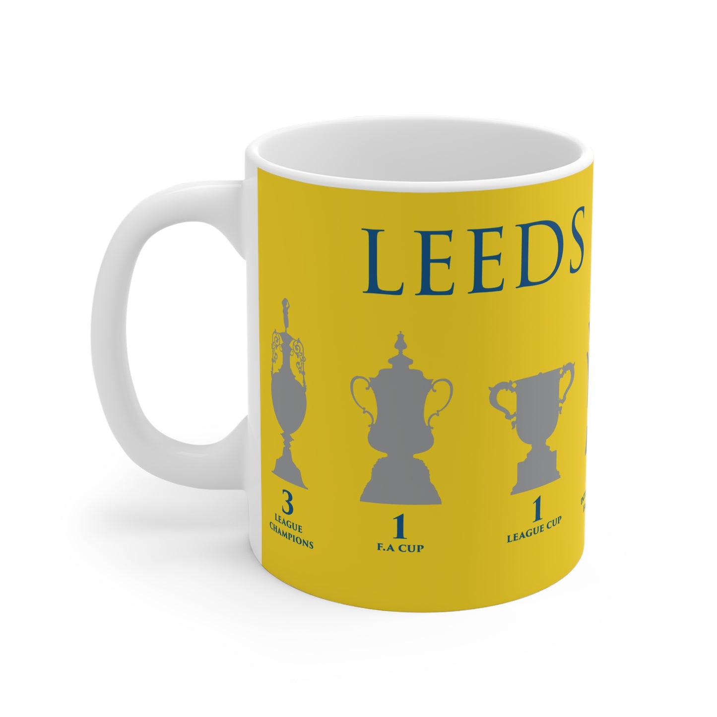 Leeds United Trophies Mug - Yellow