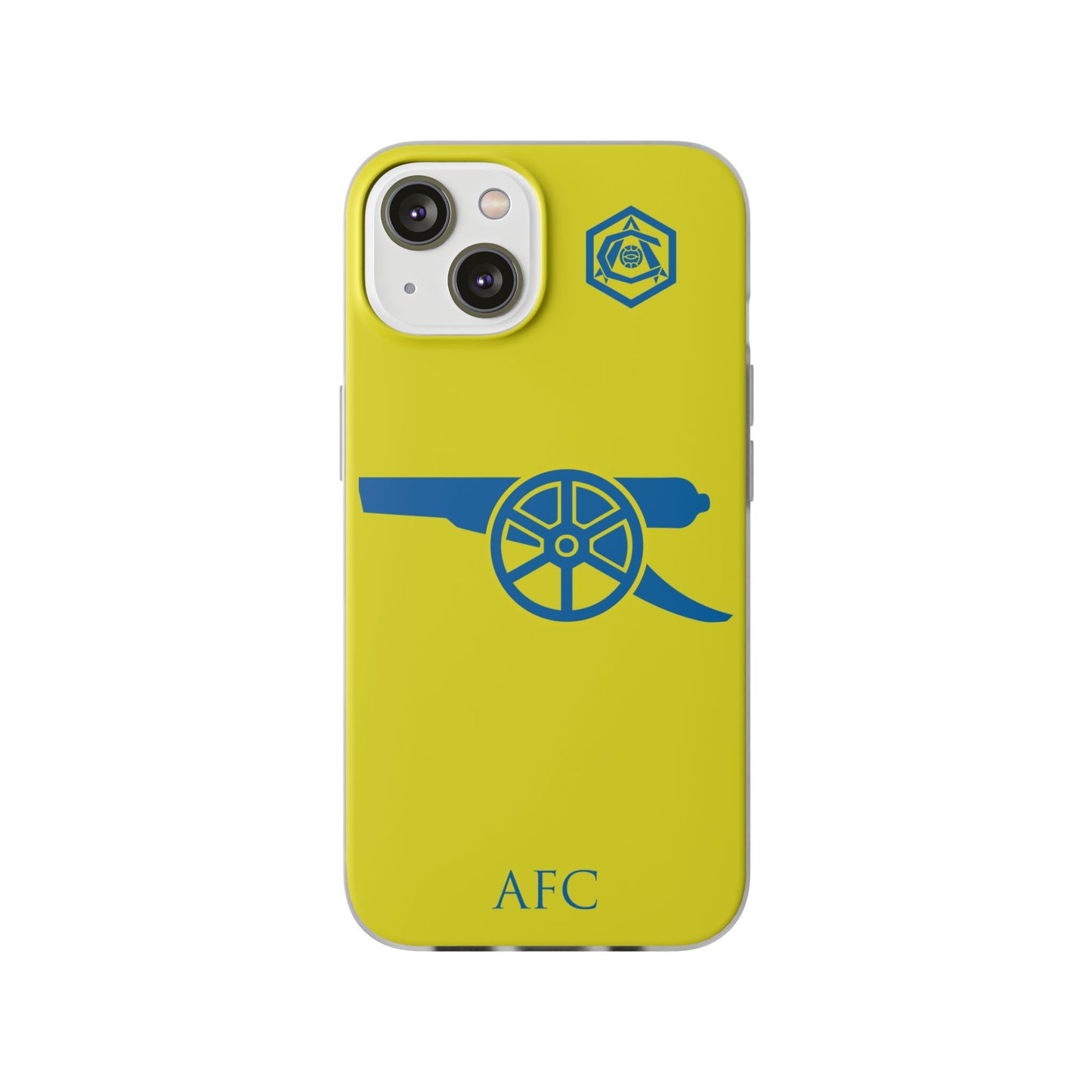 Arsenal Cannon & Monogram Yellow iPhone Flexi Case - iPhone 16, 15, 14, Plus/Pro/Pro Max