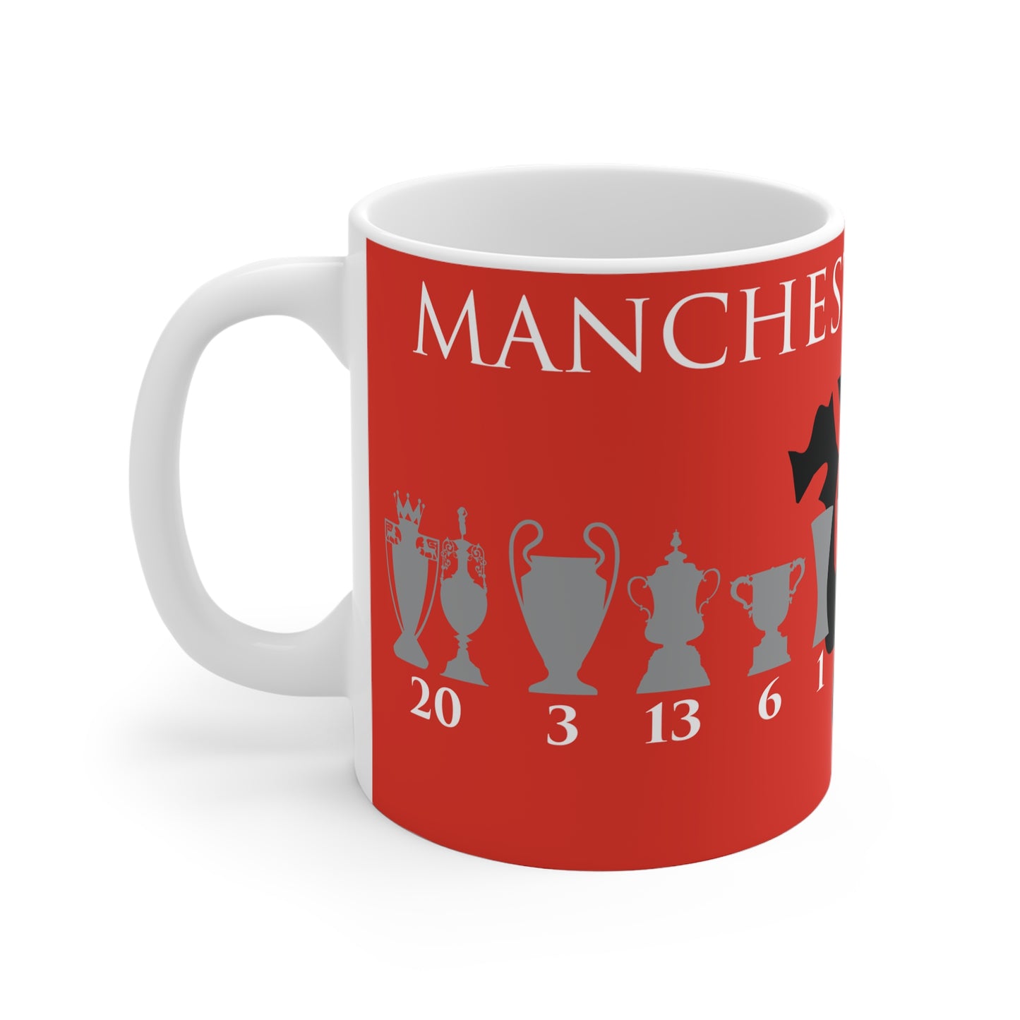 Manchester United Trophies & Black Devil Mug - Red