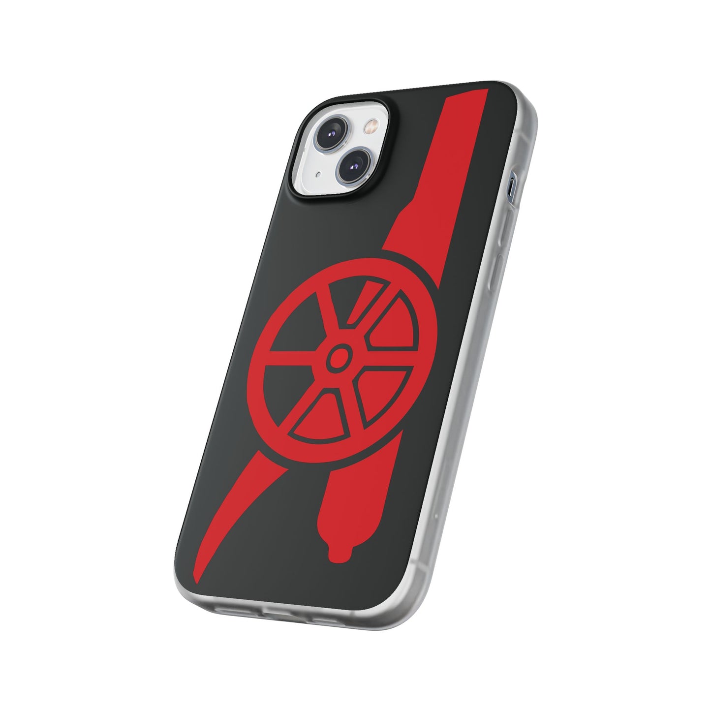 Arsenal Cannon Black iPhone Flexi Case - iPhone 16, 15, 14, Plus/Pro/Pro Max