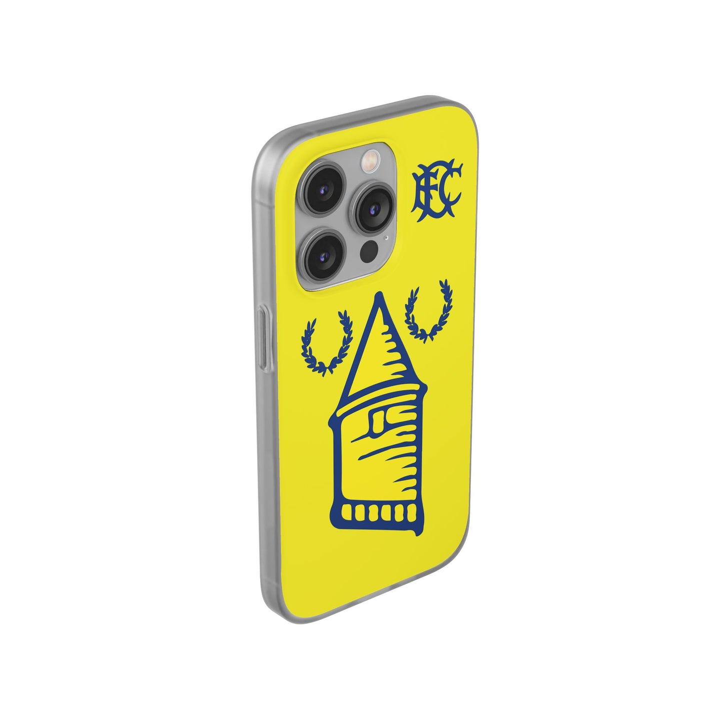 Everton Tower & Monogram Yellow iPhone Flexi Case - iPhone 16, 15, 14, Plus/Pro/Pro Max