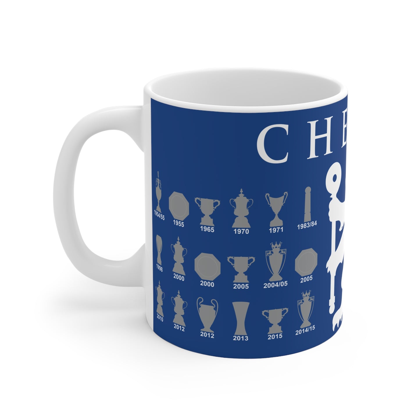 Chelsea Trophies Collection & Lion Mug - Blue