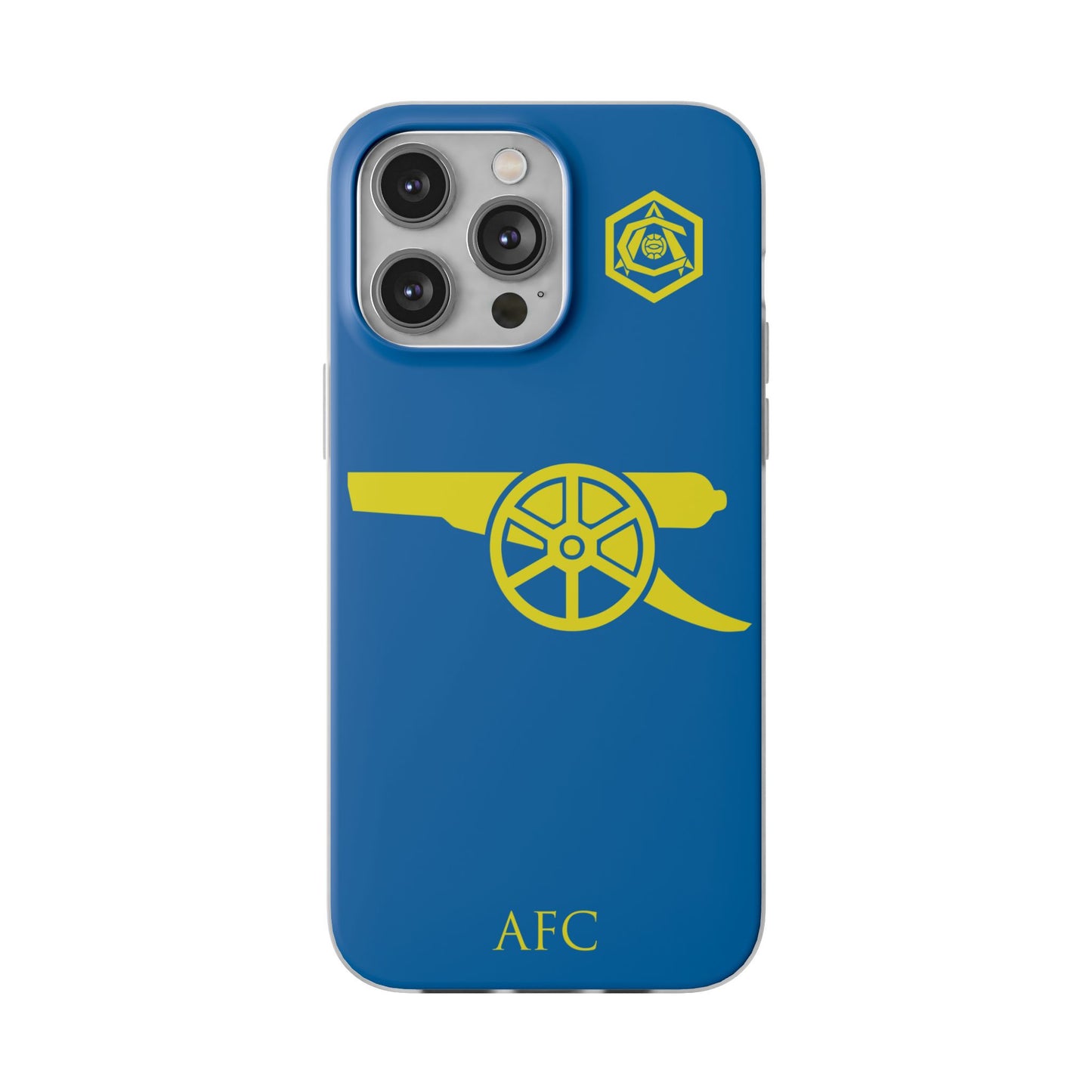 Arsenal Cannon & Monogram Blue iPhone Flexi Case - iPhone 16, 15, 14. Plus/Pro/Pro Max