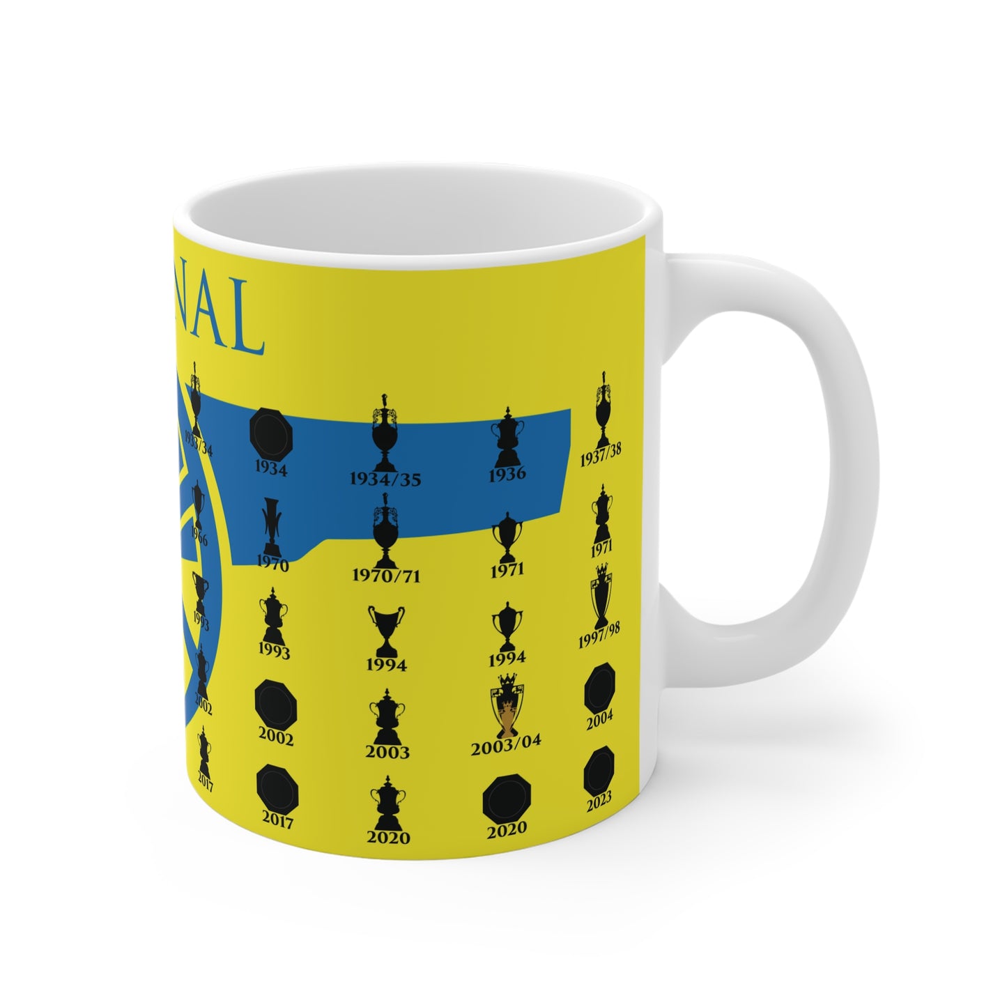 Arsenal Trophies Collection & Cannon Mug - Yellow