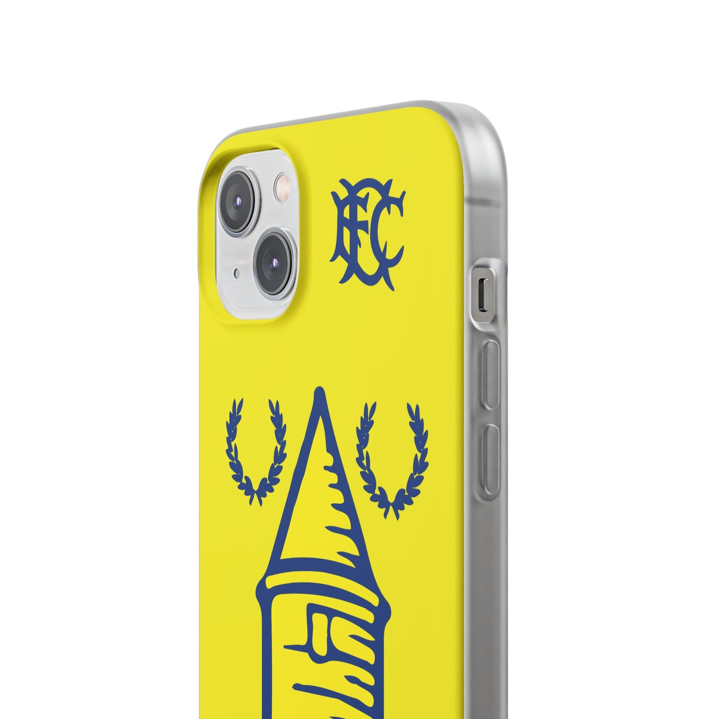 Everton Tower & Monogram Yellow iPhone Flexi Case - iPhone 16, 15, 14, Plus/Pro/Pro Max