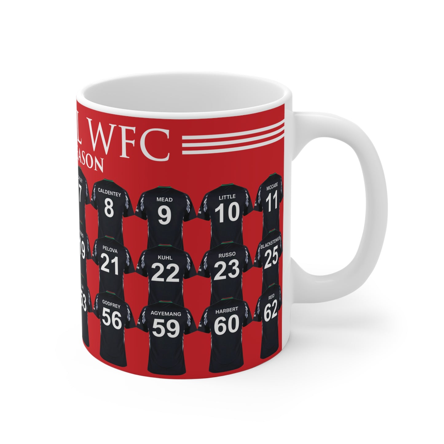 Arsenal Women Squad Away Kit Mug - Red