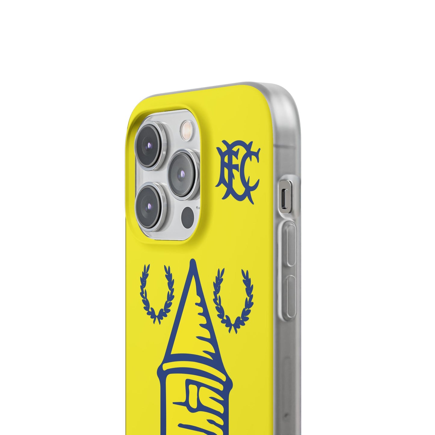 Everton Tower & Monogram Yellow iPhone Flexi Case - iPhone 16, 15, 14, Plus/Pro/Pro Max