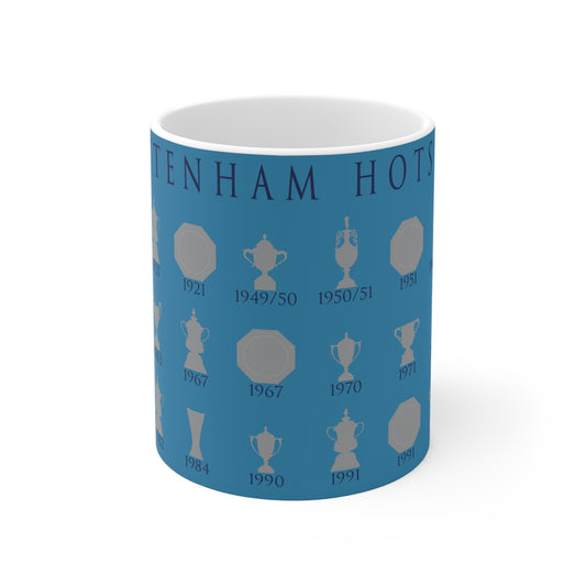 Tottenham Hotspur Trophies Collection Mug - Cyan