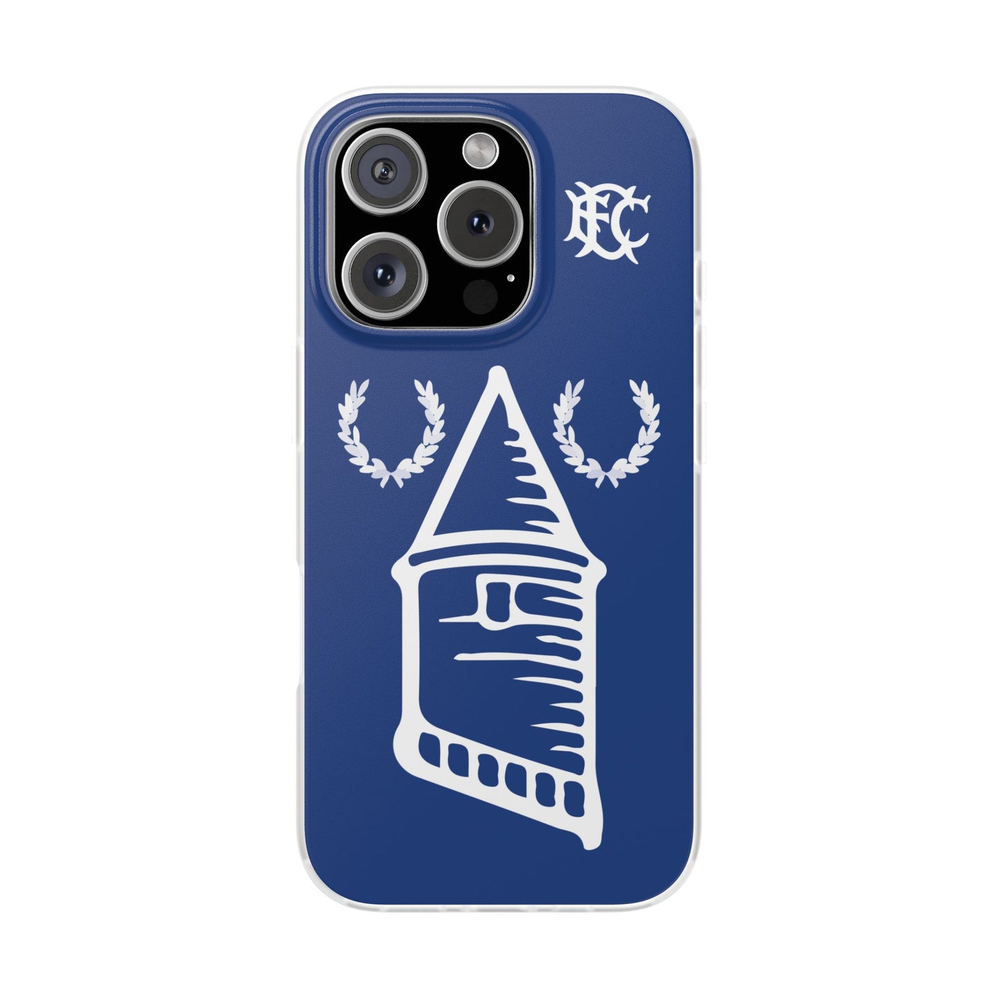 Everton Tower & Monogram Blue iPhone Flexi Case - iPhone 16, 15, 14, Plus/Pro/Pro Max