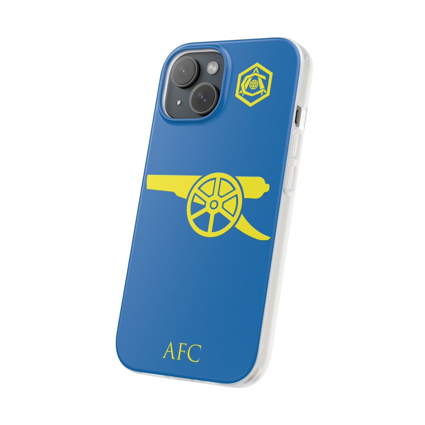 Arsenal Cannon & Monogram Blue iPhone Flexi Case - iPhone 16, 15, 14. Plus/Pro/Pro Max