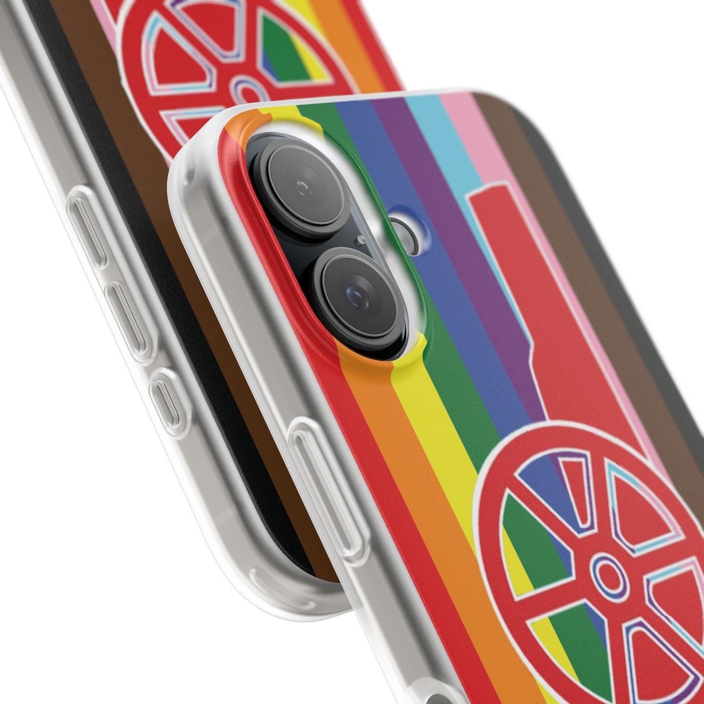 Arsenal Cannon Rainbow iPhone Flexi Case - iPhone 16, 15, 14, Plus/Pro/Pro Max