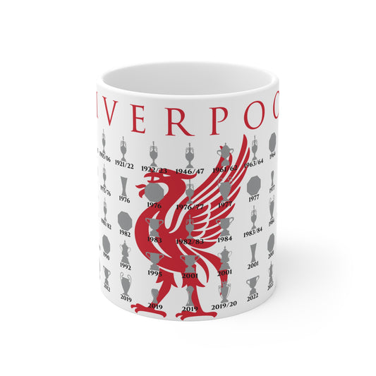 Liverpool Trophies Collection & Liver Bird Mug - White