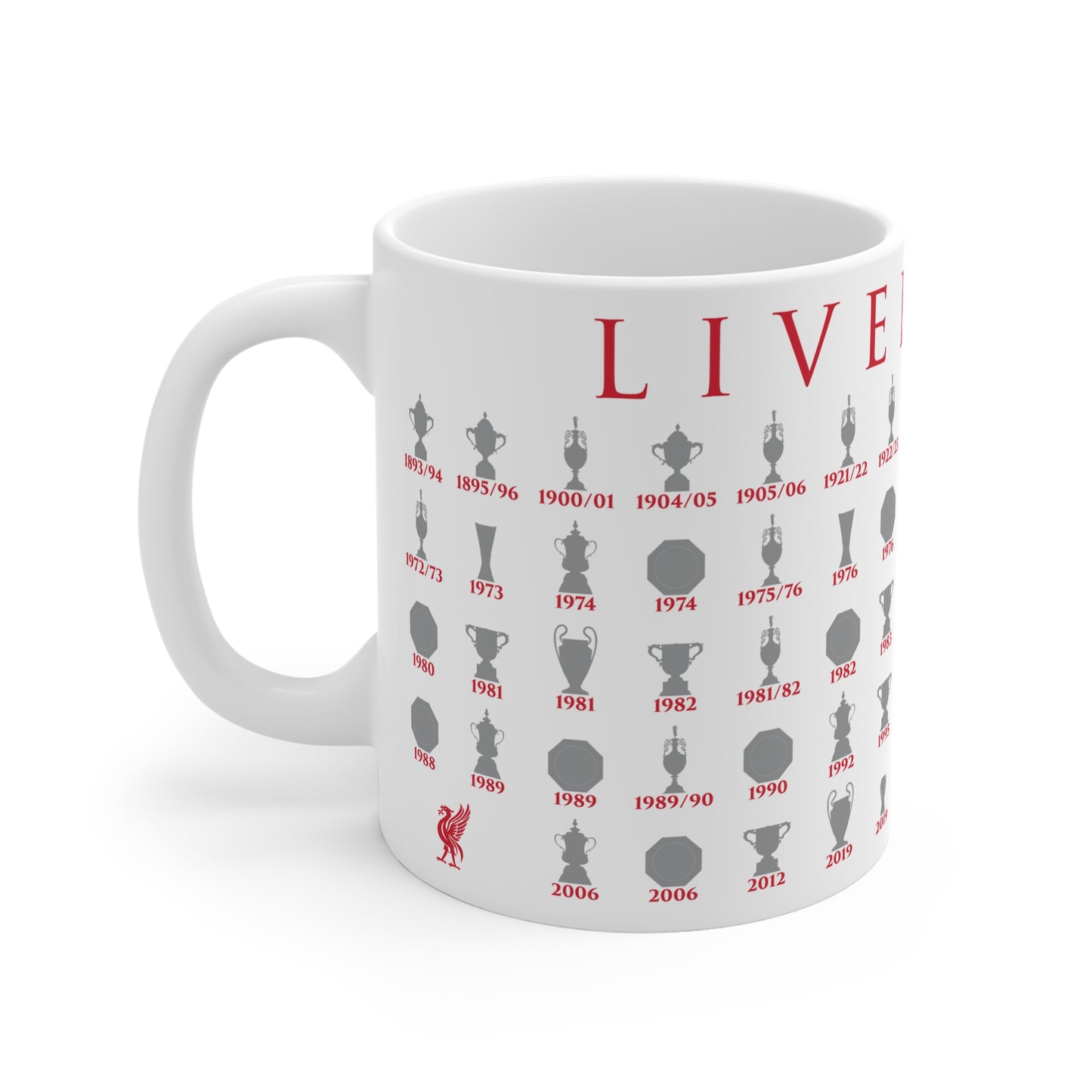 Liverpool Trophies Collection Mug - White