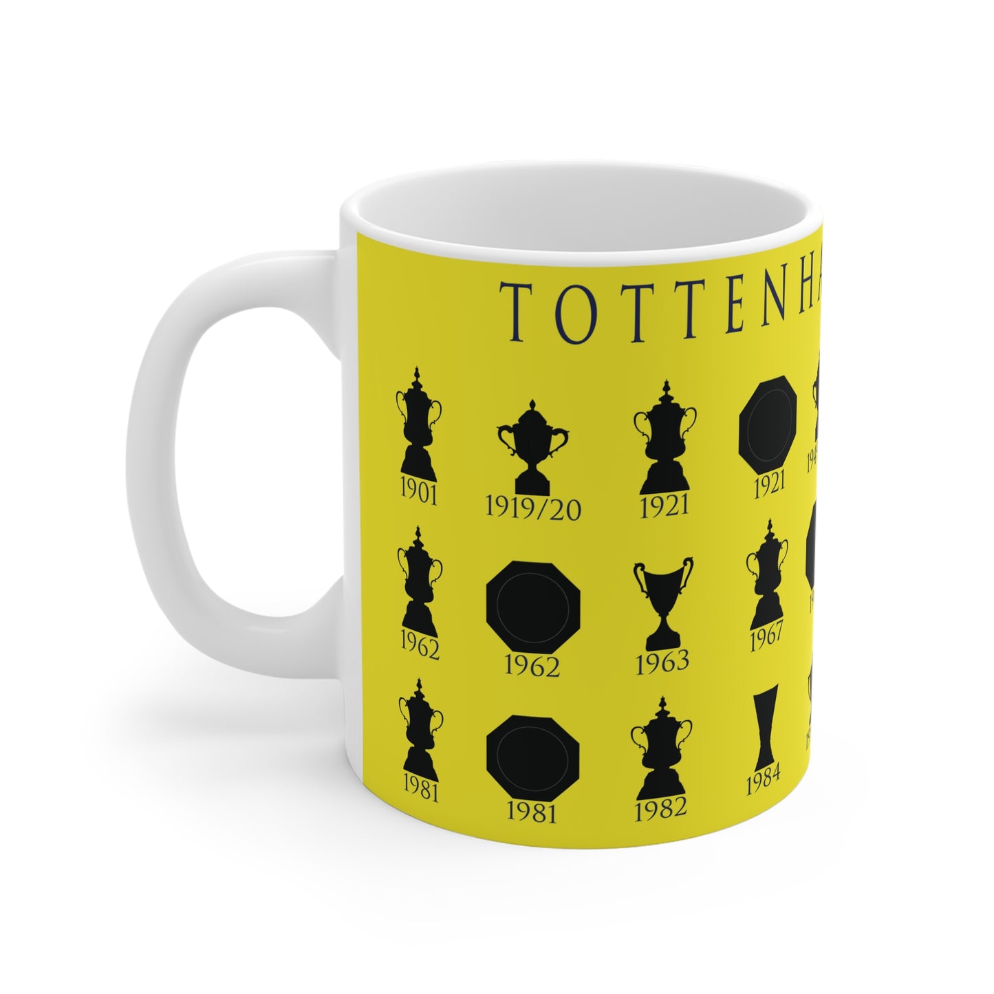 Tottenham Hotspur Trophies Collection Mug - Yellow