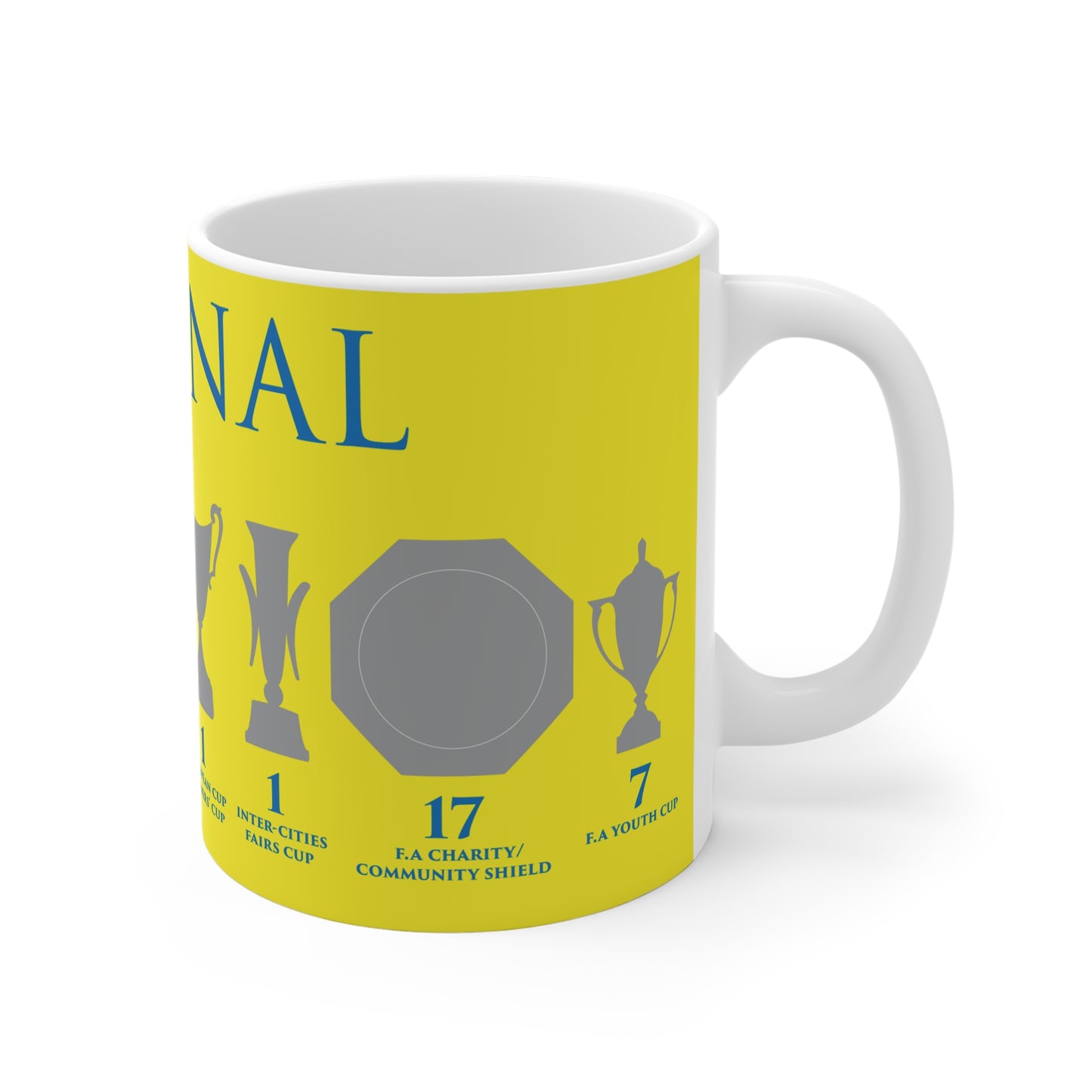 Arsenal Trophies Mug - Yellow