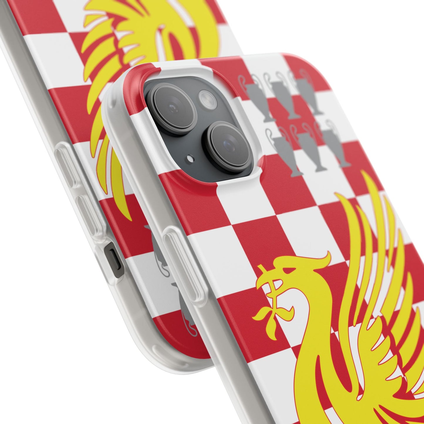 Liverpool Red & White Chequered iPhone Flexi Case - iPhone 16, 15, 14, Plus/Pro/Pro Max