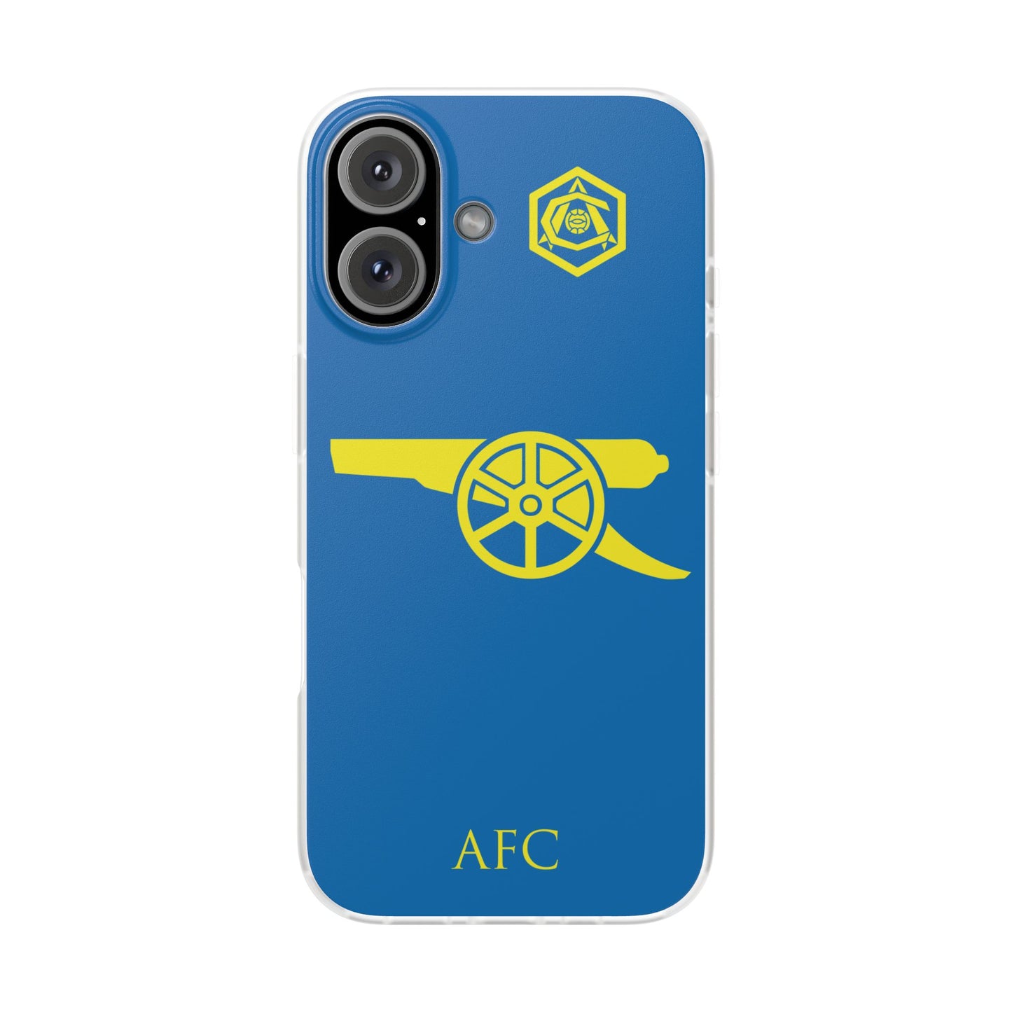 Arsenal Cannon & Monogram Blue iPhone Flexi Case - iPhone 16, 15, 14. Plus/Pro/Pro Max