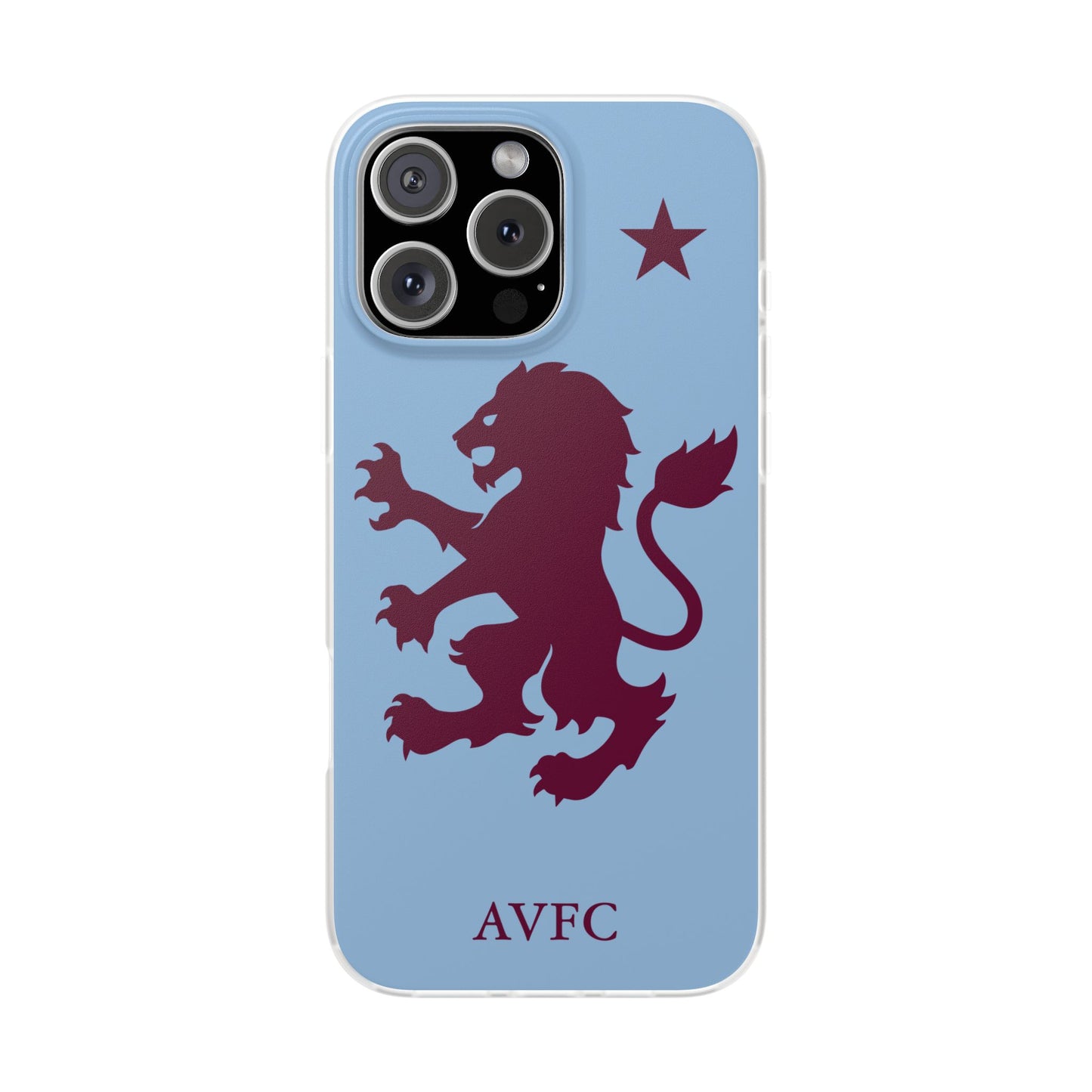 Aston Villa iPhone Flexi Case - iPhone 16, 15, 14, Plus/Pro/Pro Max - Blue