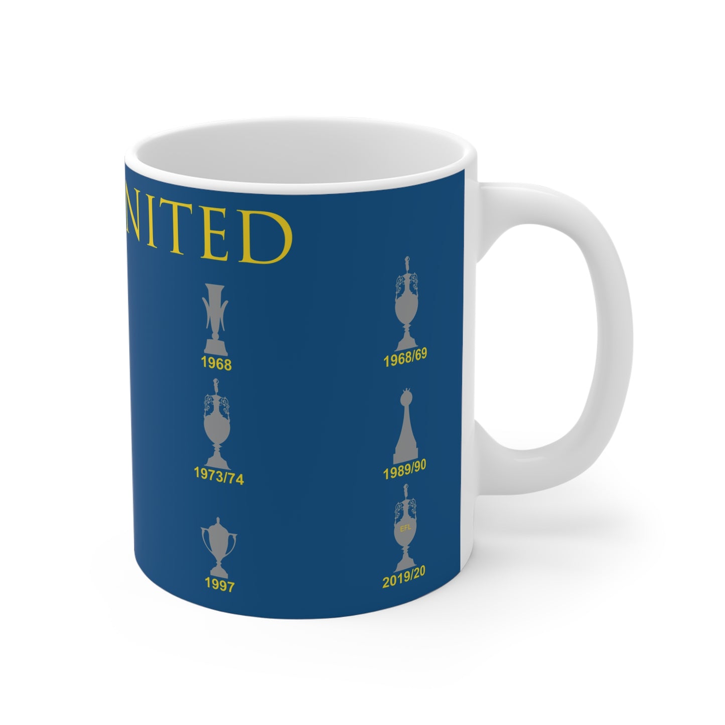 Leeds United Trophies Collection Mug - Blue