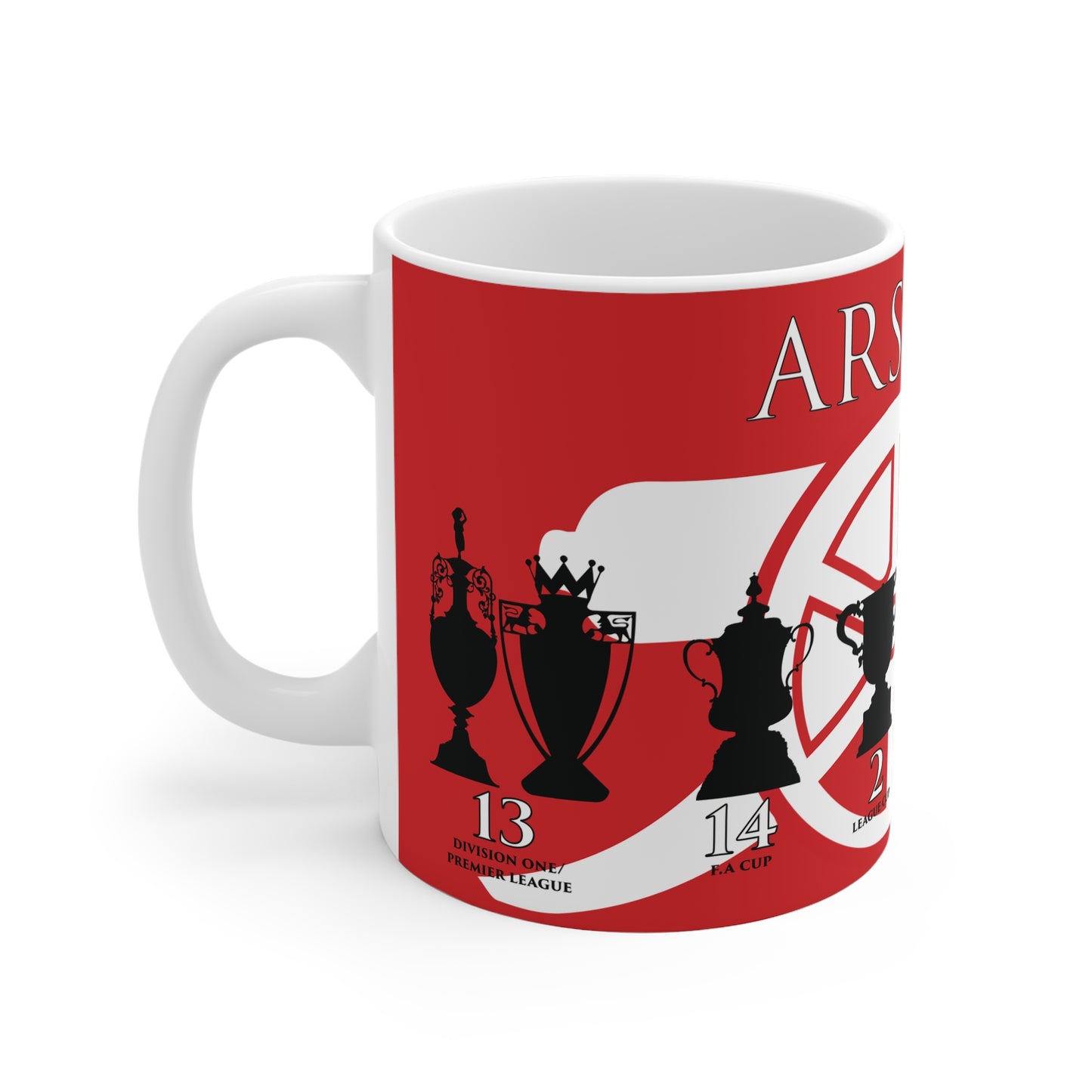 Arsenal Trophies Mug - Red - White Cannon