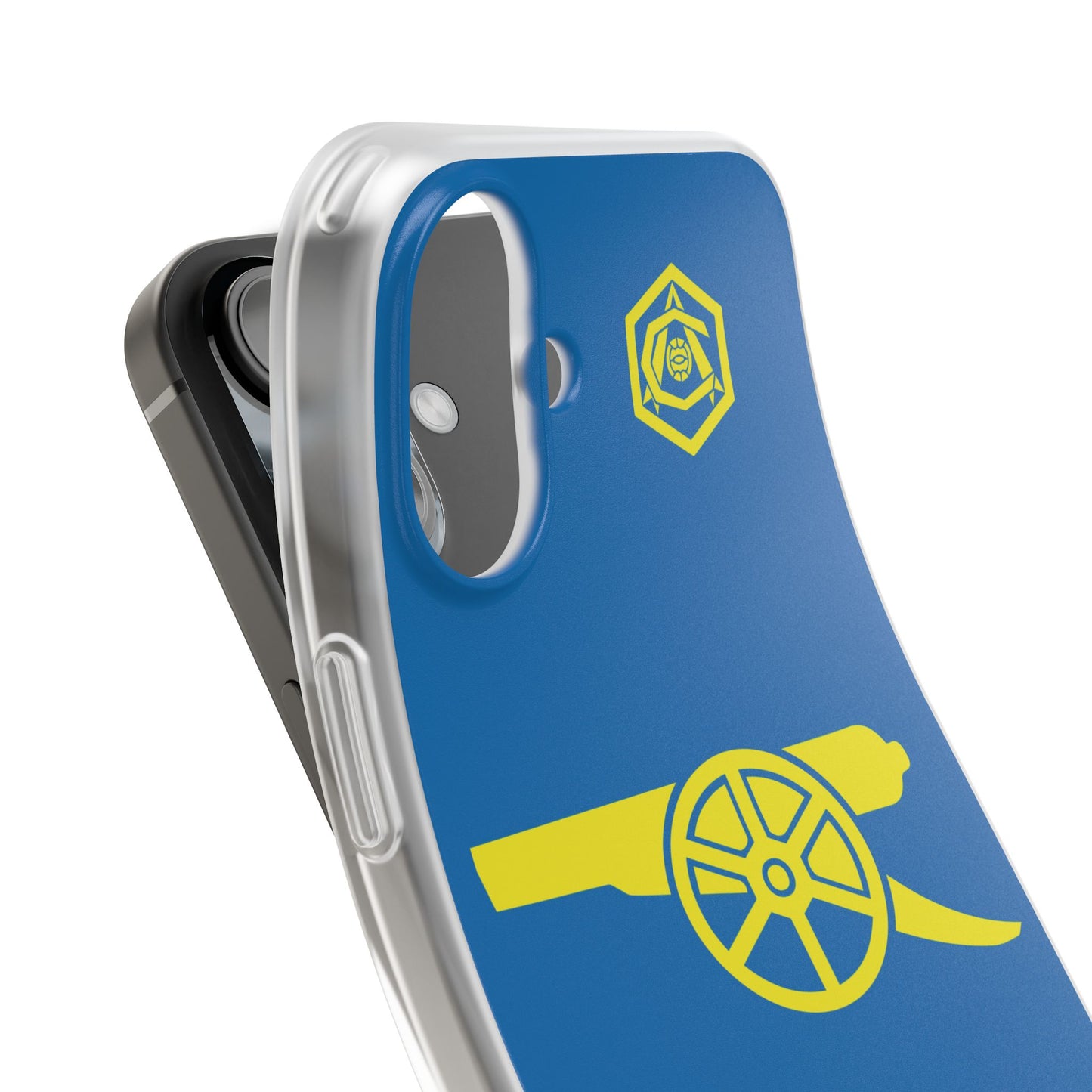 Arsenal Cannon & Monogram Blue iPhone Flexi Case - iPhone 16, 15, 14. Plus/Pro/Pro Max