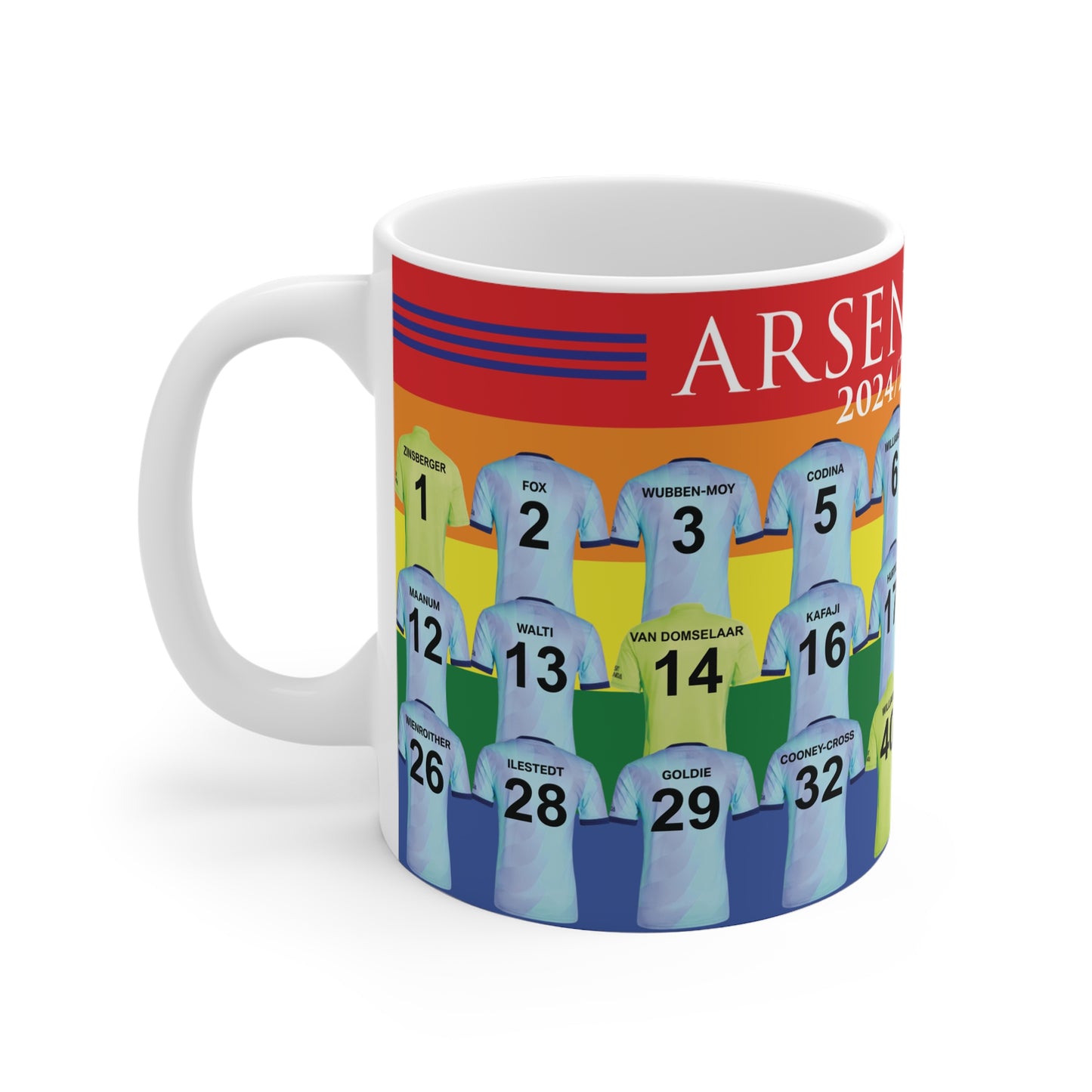 Arsenal Women Third Kit Mug - Rainbow