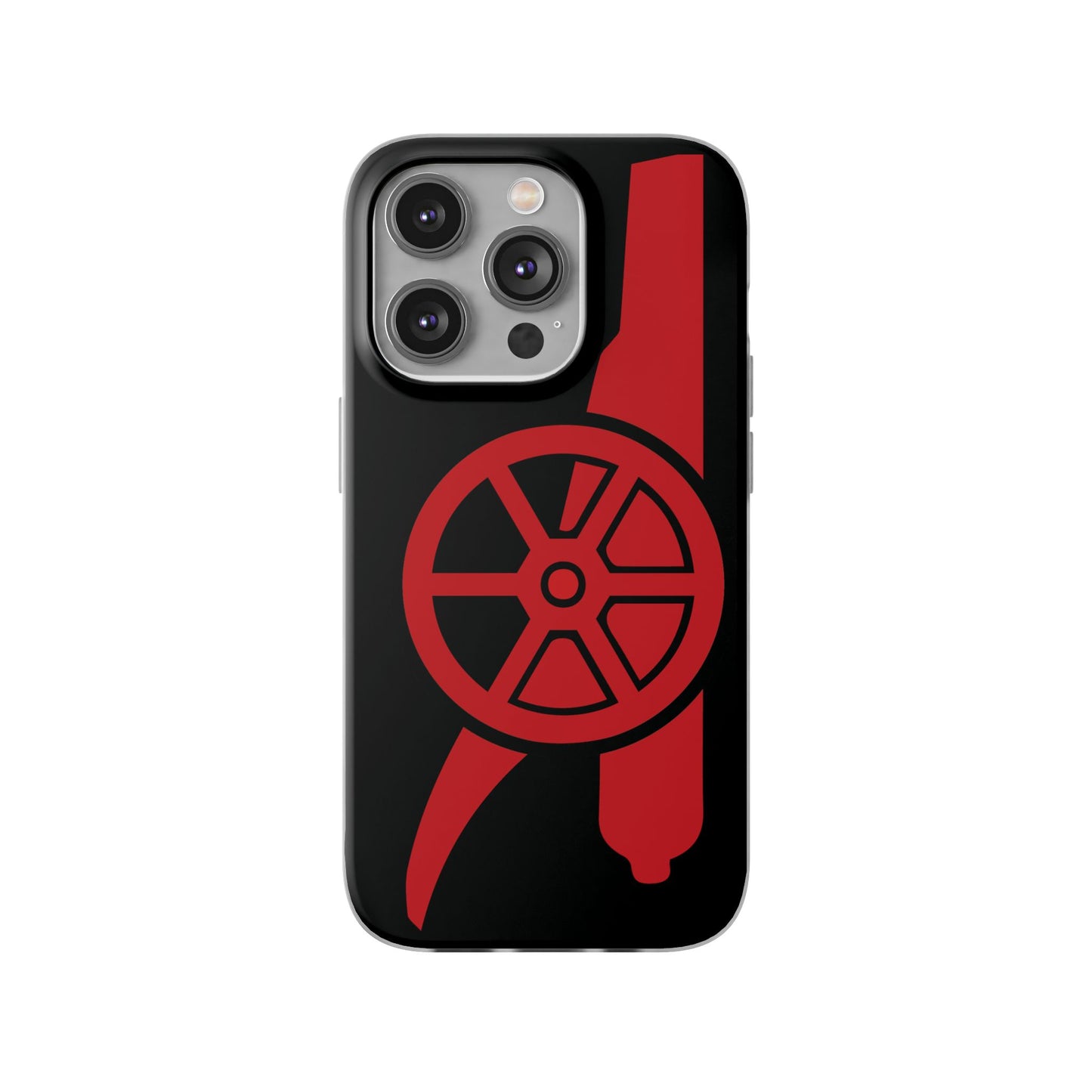 Arsenal Cannon Black iPhone Flexi Case - iPhone 16, 15, 14, Plus/Pro/Pro Max