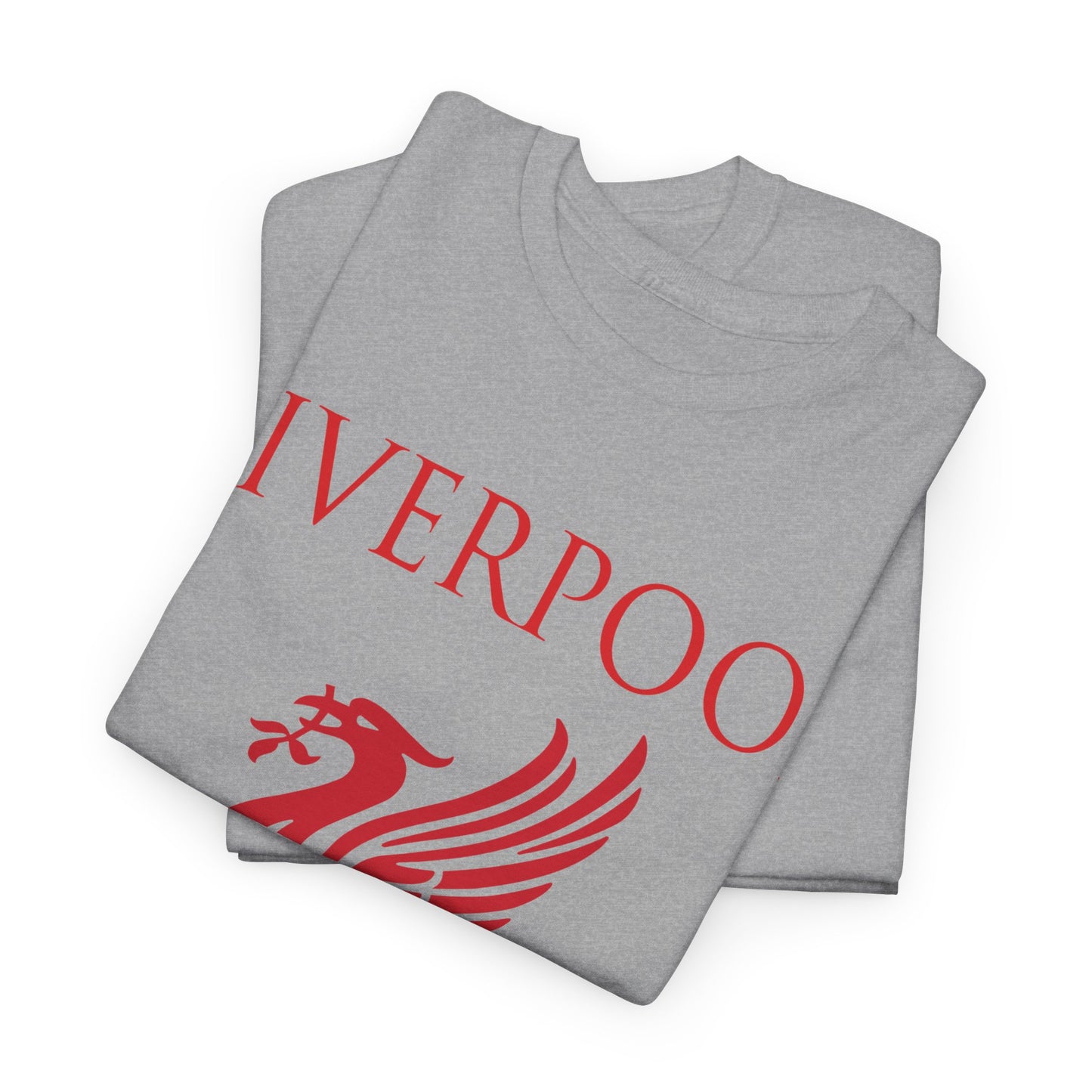 Liverpool Champions of Europe Unisex Heavy Cotton T-Shirt - Red/White/Black/Gold/Sport Grey/Charcoal