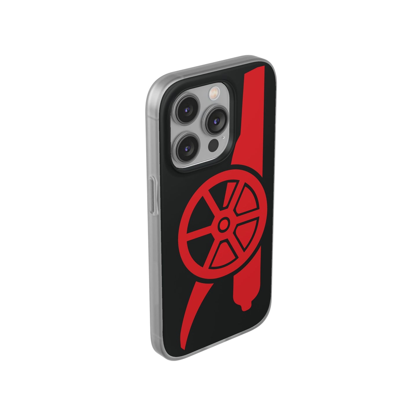 Arsenal Cannon Black iPhone Flexi Case - iPhone 16, 15, 14, Plus/Pro/Pro Max