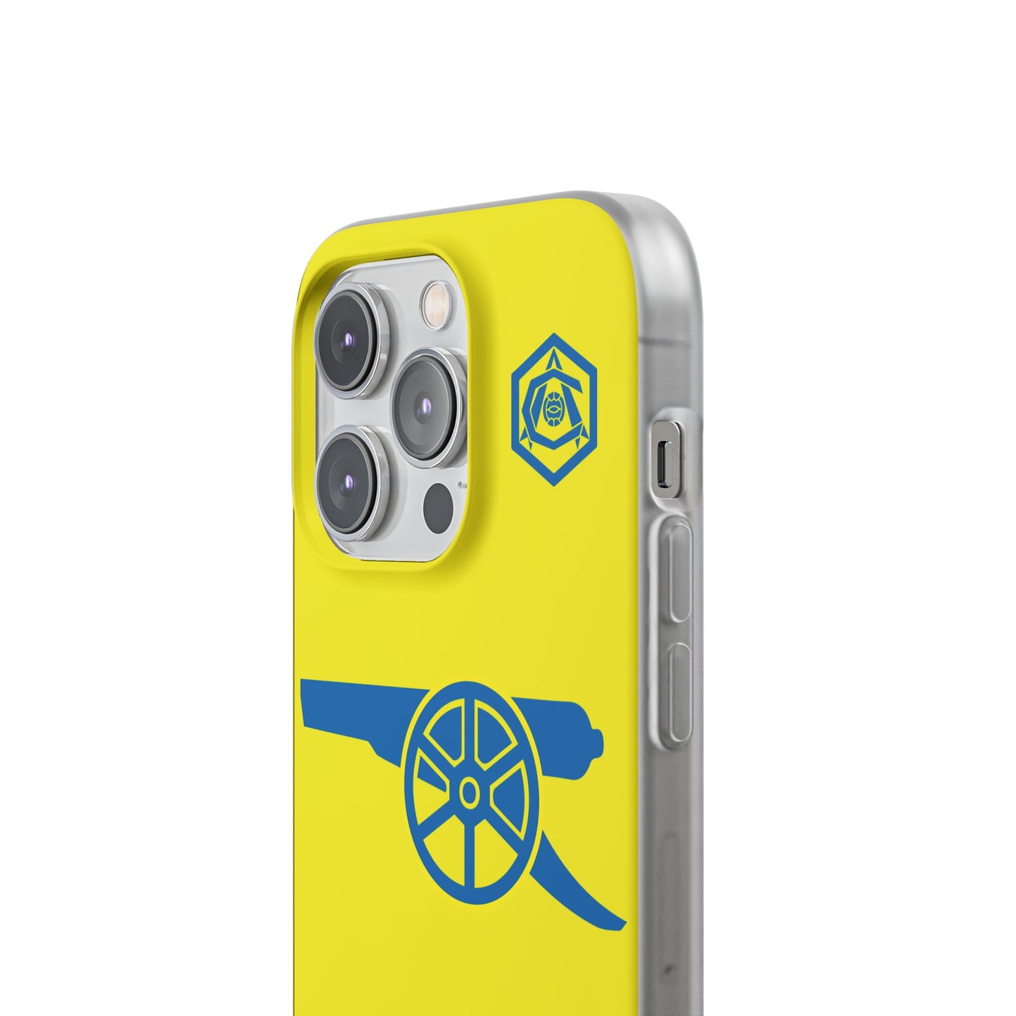 Arsenal Cannon & Monogram Yellow iPhone Flexi Case - iPhone 16, 15, 14, Plus/Pro/Pro Max