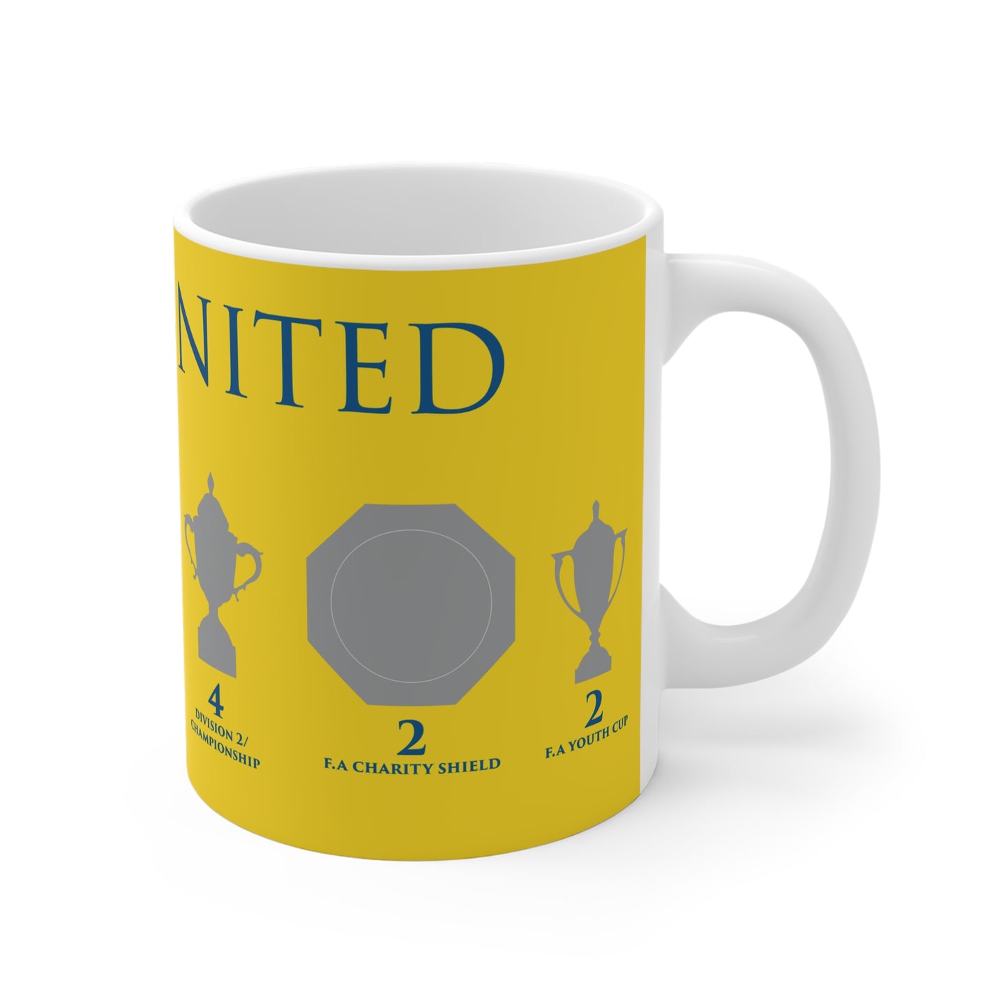 Leeds United Trophies Mug - Yellow