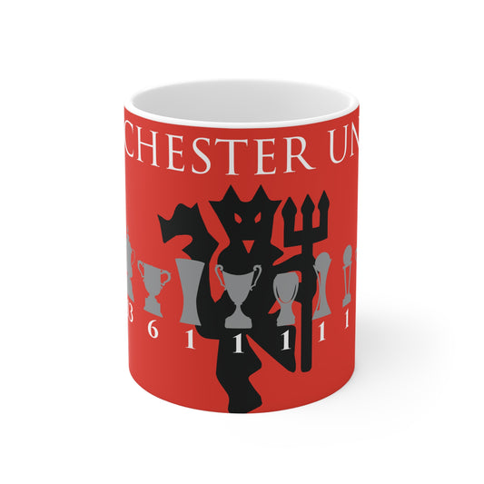 Manchester United Trophies & Black Devil Mug - Red