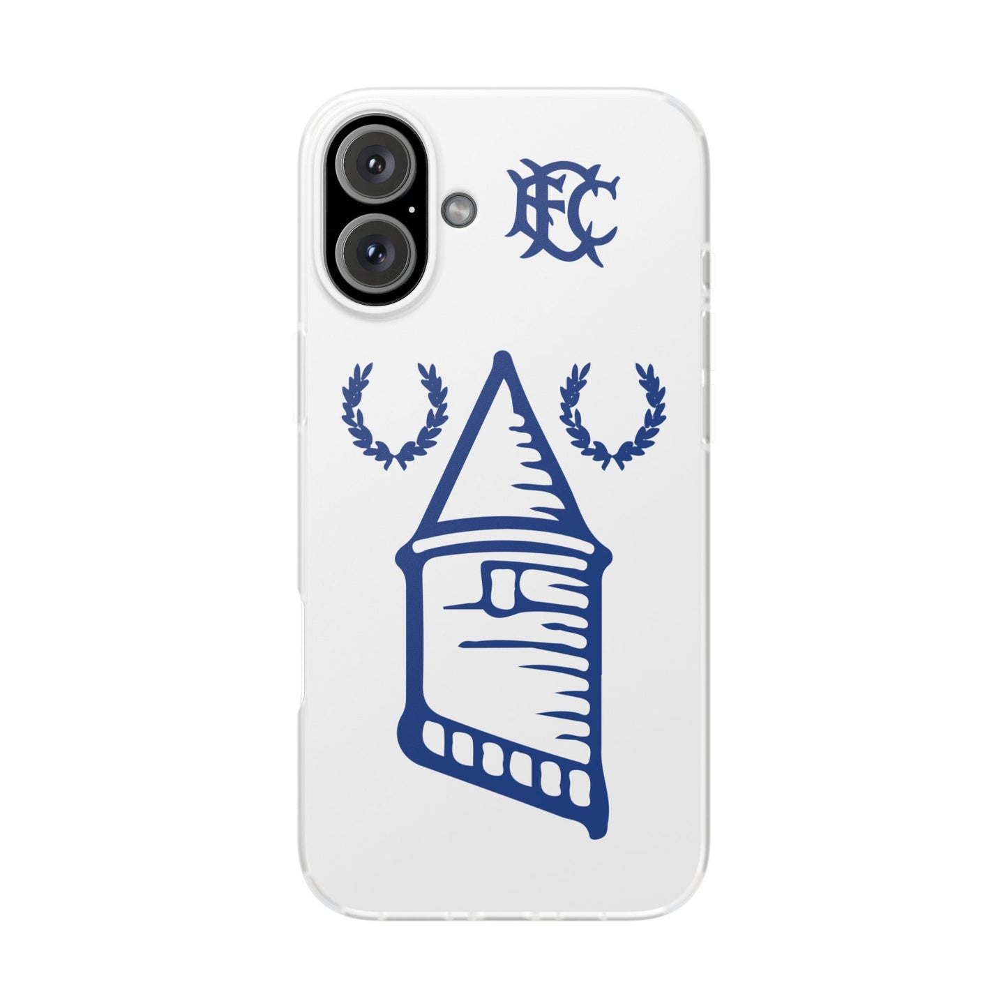 Everton Tower & Monogram White iPhone Flexi Case - iPhone 16, 15, 14 Plus/Pro/Pro Max